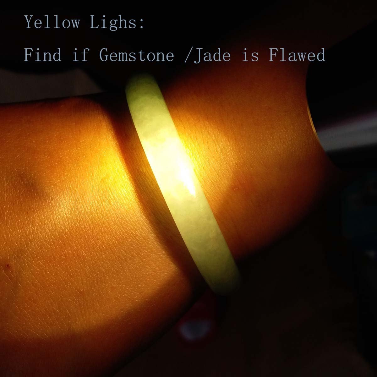 Qlee Led Uv Flashlight 365Nm R5 Jade Jewelry Gemstone Identification Lights Ultraviolet/Yellow/White 3 In 1 Light Measurement Scale With Battery