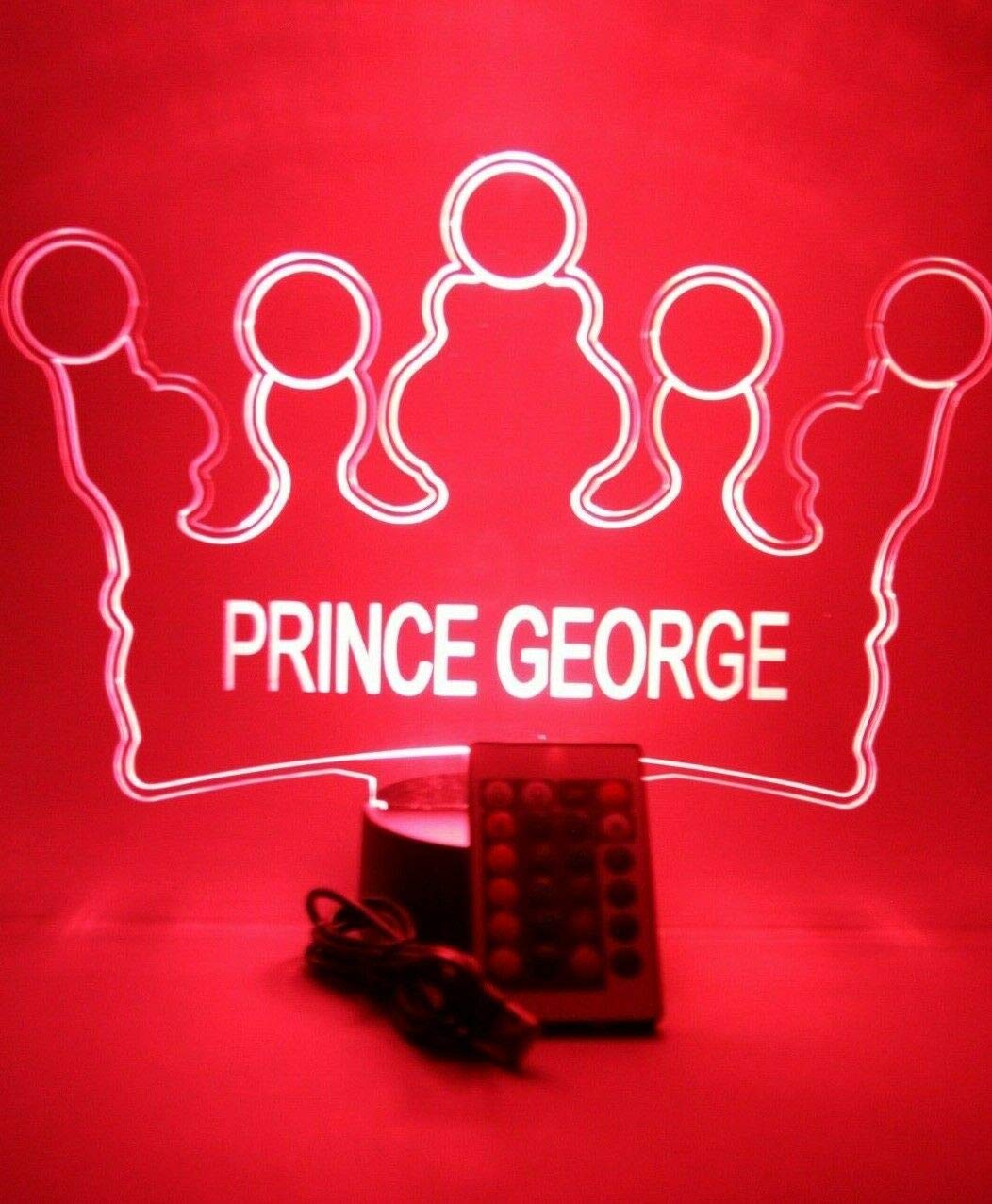 Mirror Mania Boy Prince Male King Crown Night Light Up Lamp Led Personalized Prince King And Name Engraved Table Lamp - It'S Wow, With Remote, 16 Color Options, Dimmer, Engraved, Great