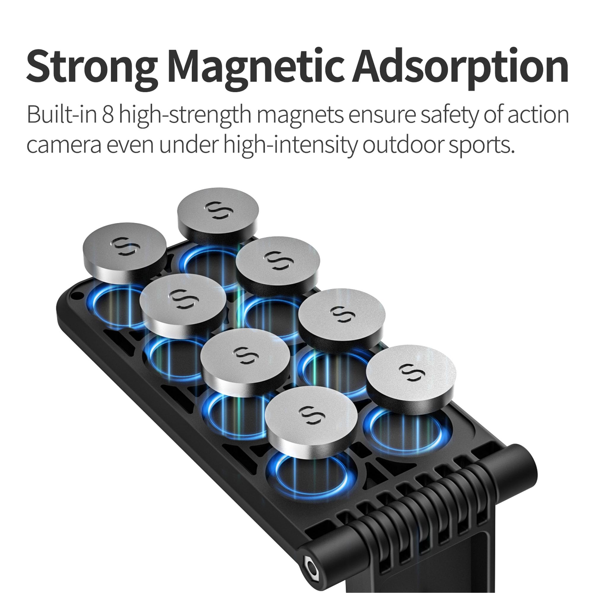 Woenjo Magnetic Mount Stand Compatible For Insta360 X5 X4, Magnet Steering Holder Bracket With 1/4 Screw For Insta 360 Action Camera, Stand Base For Insta360 X5/X4/X3/Go 3/Go 2/Dji Pocket 3