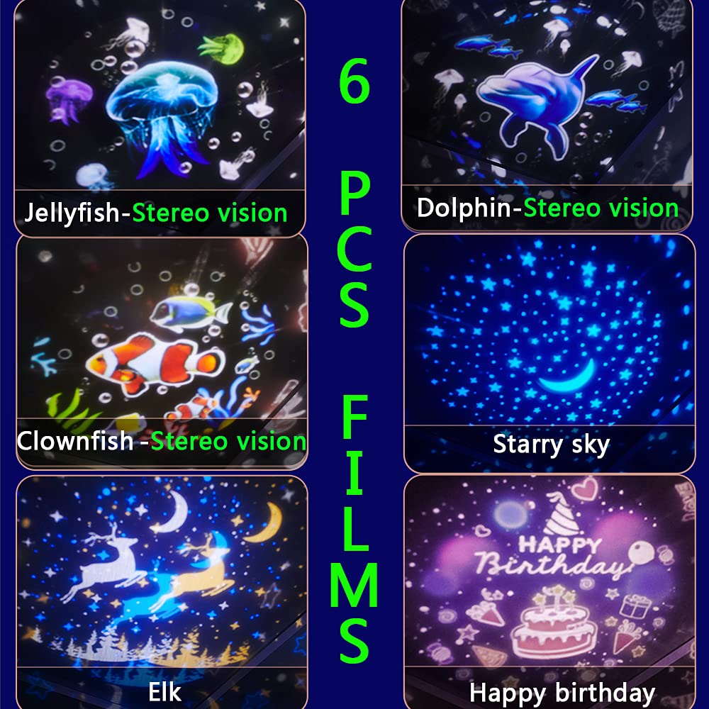 Kelahouse Ocean Star Sky Night Light Projector For Kid, Constellation Galaxy Projector, 360 Degree Rotating Nebula Starry Projection Lamp