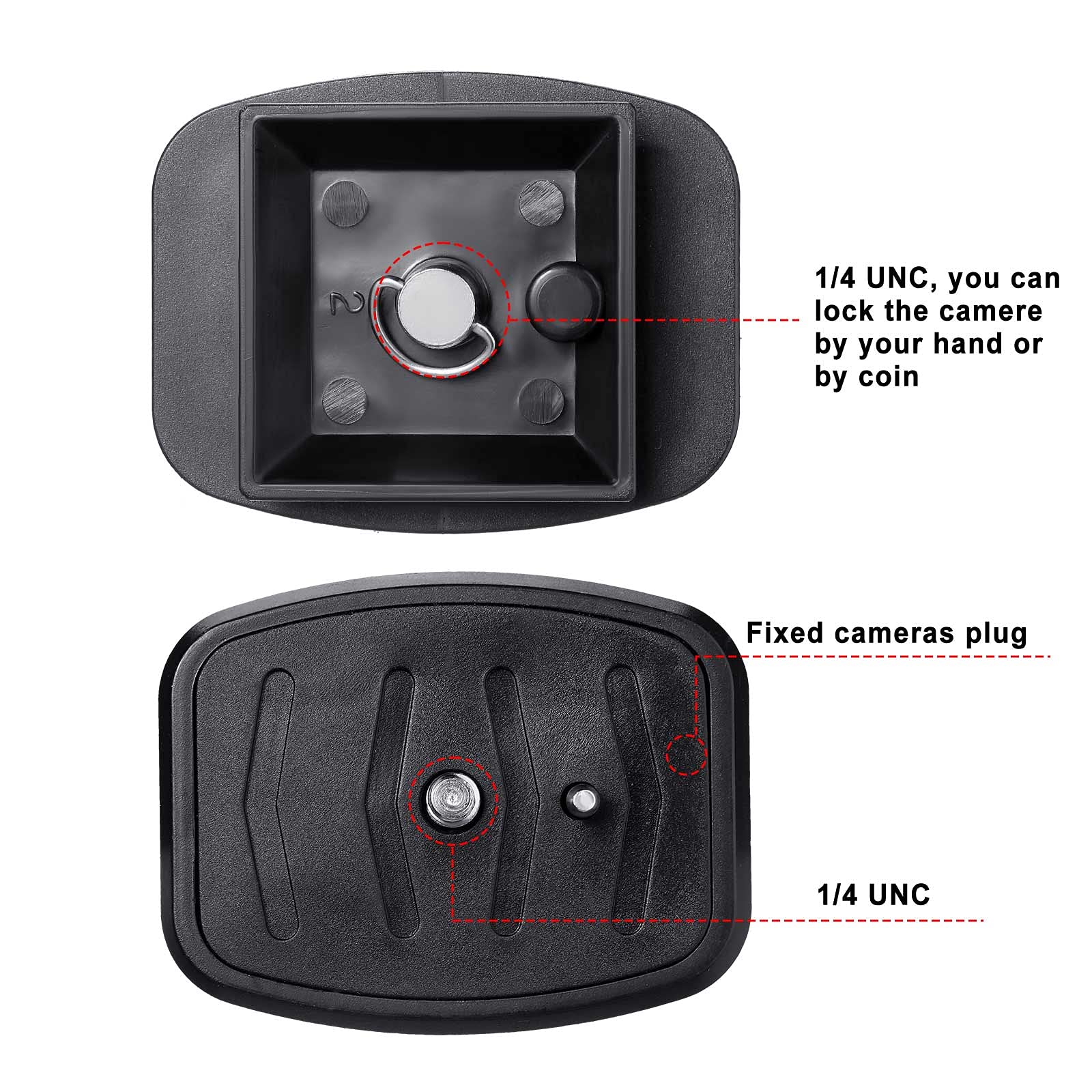 Weewooday 2 Pieces 43Mm Tripod Quick Release Plate Camera Mounting Adapter Plate Parts Replacement For Photography Equipment Camera Mount