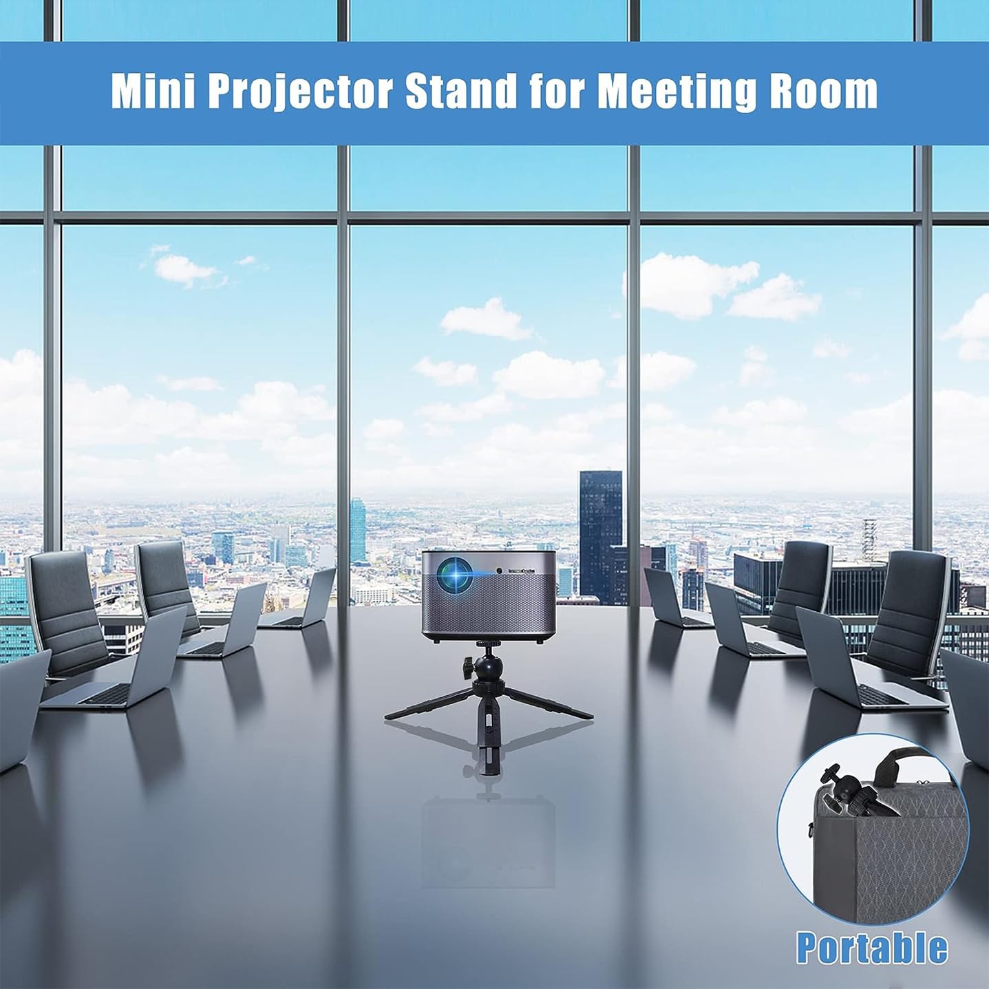 2-Be-Best Mini Projector Stand, Tripod Mount Compatible With Dr.J, Dbpower, Anker, Pvo, Artlii, Loongson, Auking, Clokowe, Voplls And Most Projectors (Black, )