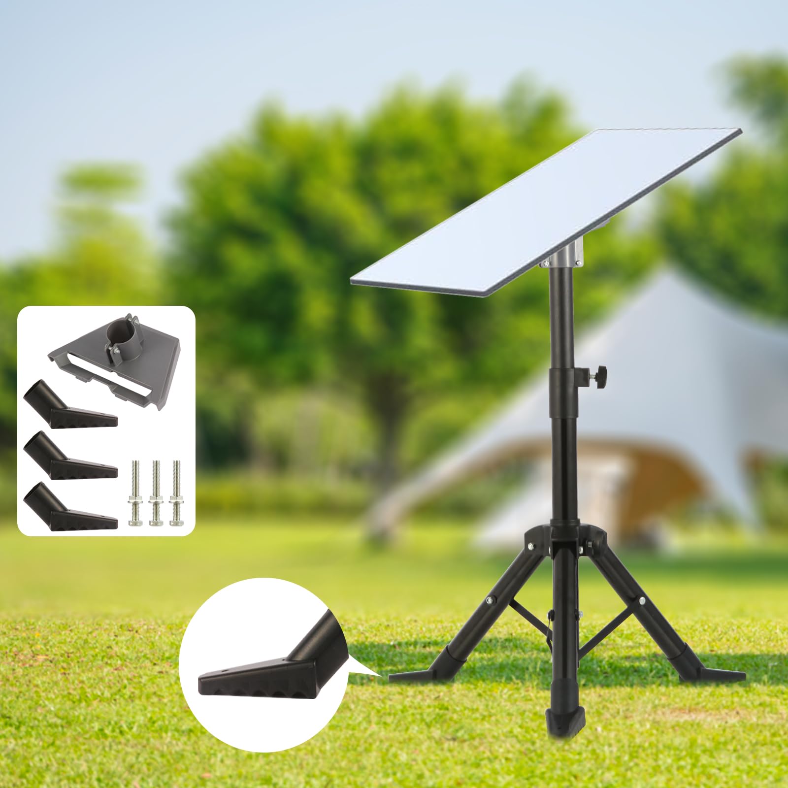 Moruiero Tripod Stand For Starlink Gen 3, Adjustable For Starlink Mounting Kit With Pipe Adapter Compatible With Starlink Gen 3 V3 Dish For Roof Yard Camping And Rv Travel,Accessories For Starlink Gen3