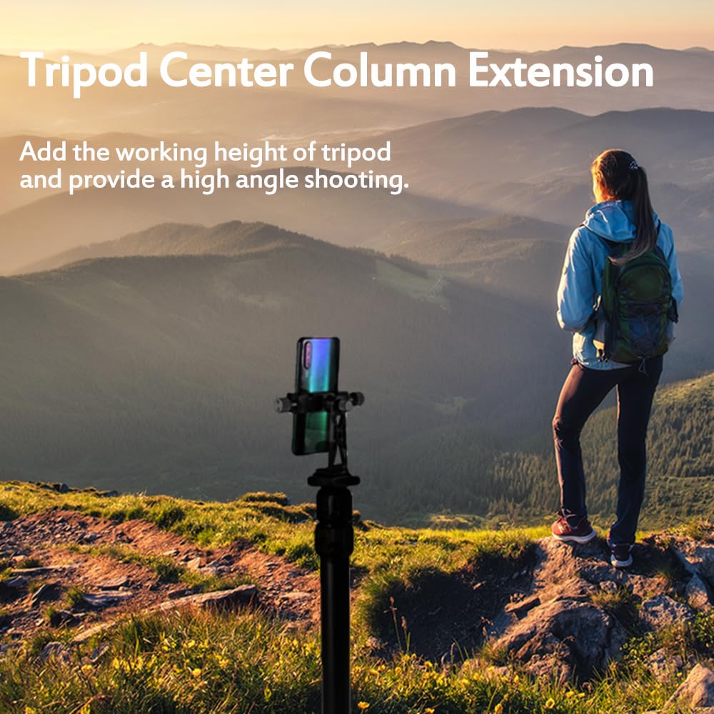 Fiewszihu Tripod Center Column Extension Camera Mount Extender Telescopic Rod 3 Section Pole For Monopod Dslr Photo Studio Outdoor Macro Shooting