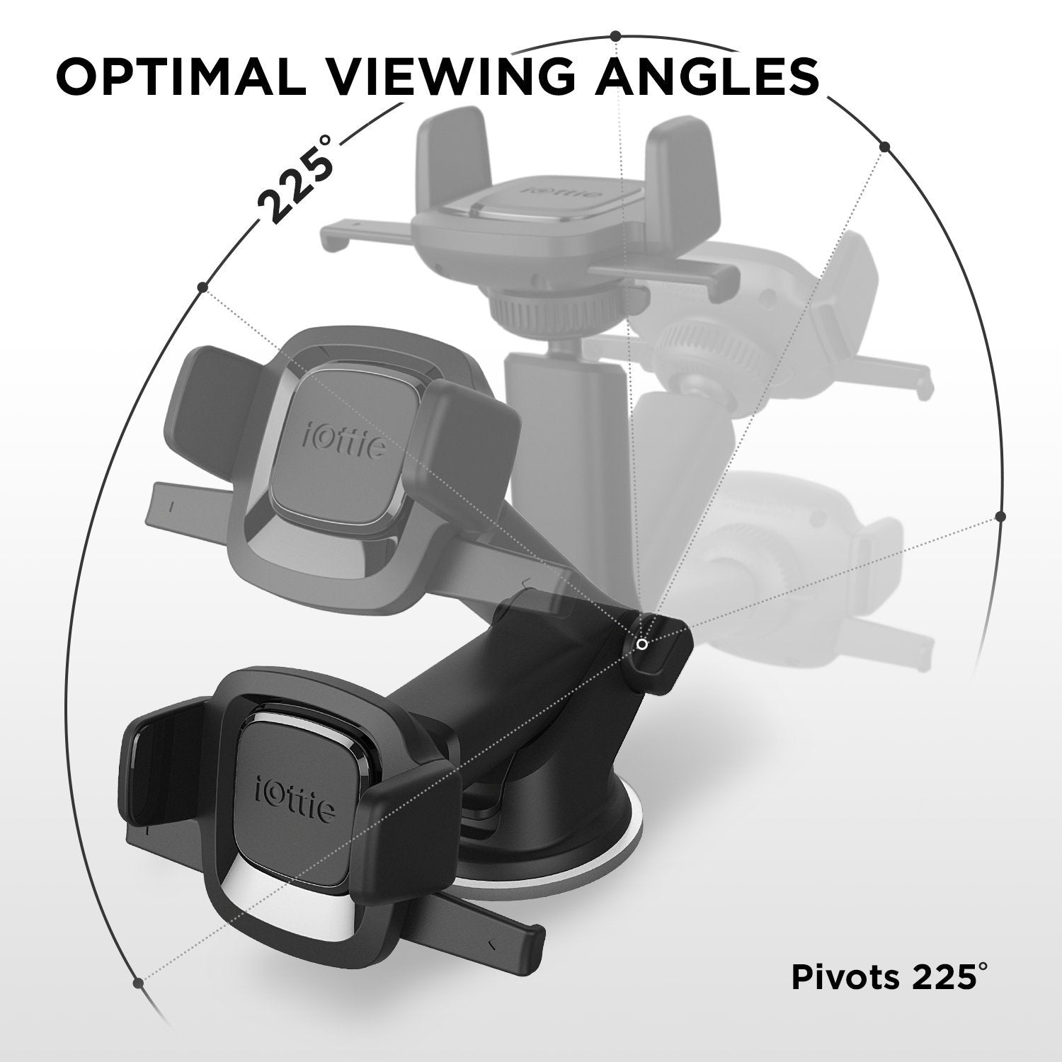 Iottie Easy One Touch Mini Dash & Windshield Car Mount Phone Holder  Iphone Xs Max R 8 Plus 7 Samsung Galaxy S10 E S9 S8 Plus Edge, Note 9 & Other Smartphones