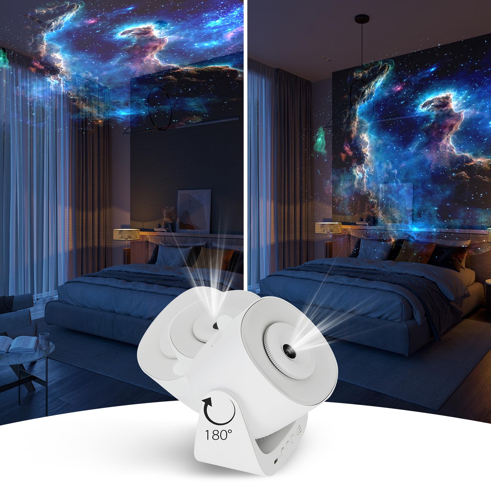 Orzorz Star Projector, Galaxy Night Light, Home Planetarium Projector With Rechargeable Battery, Sky Light Living Room Decor, Real Starry Nebula, Planet Presentation For Kids, Teen Girls, Adults