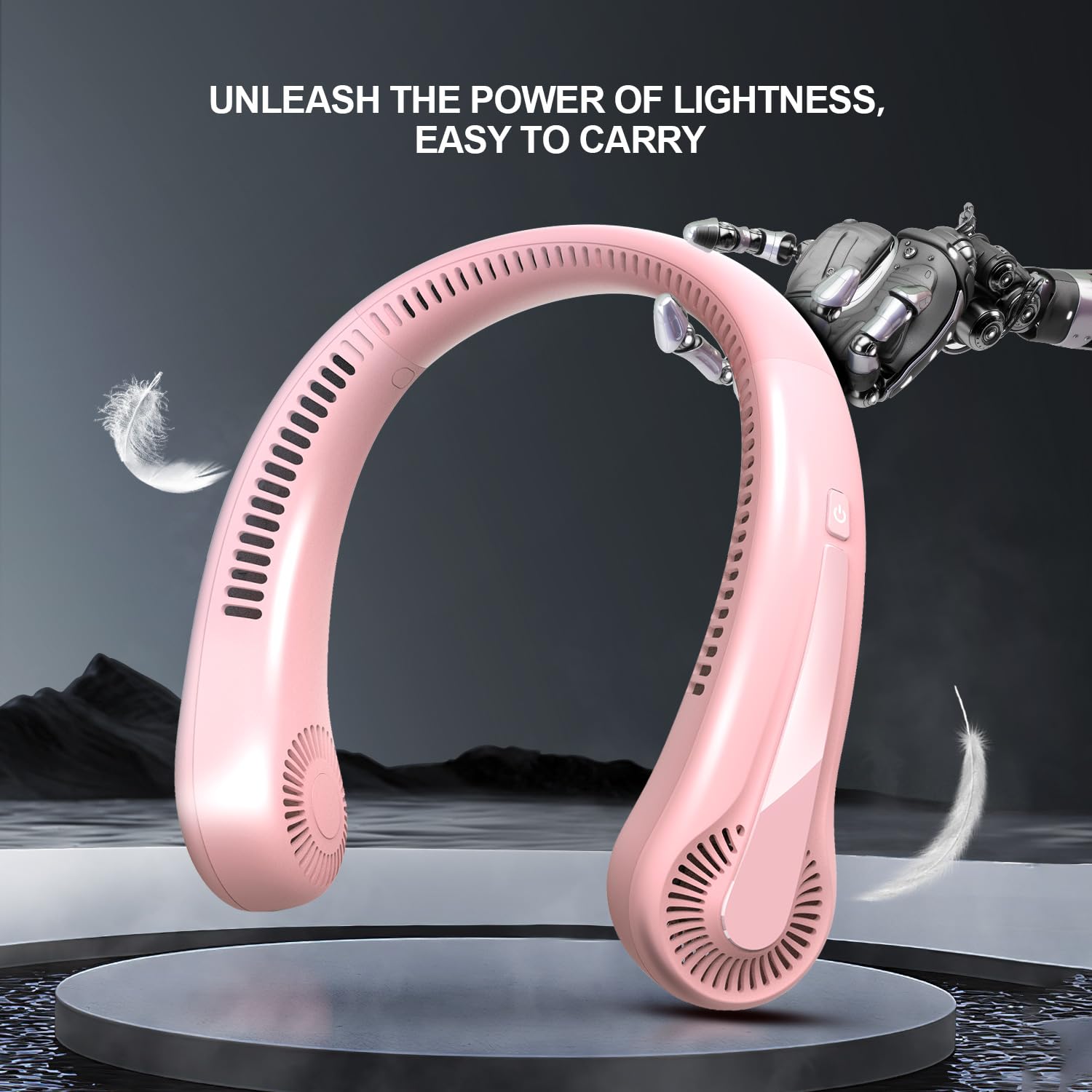 Portable Neck Fan, Personal Fans Cooling Neck Fan,Hands Free Fan 4000Mah Rechargeable With 3 Speeds