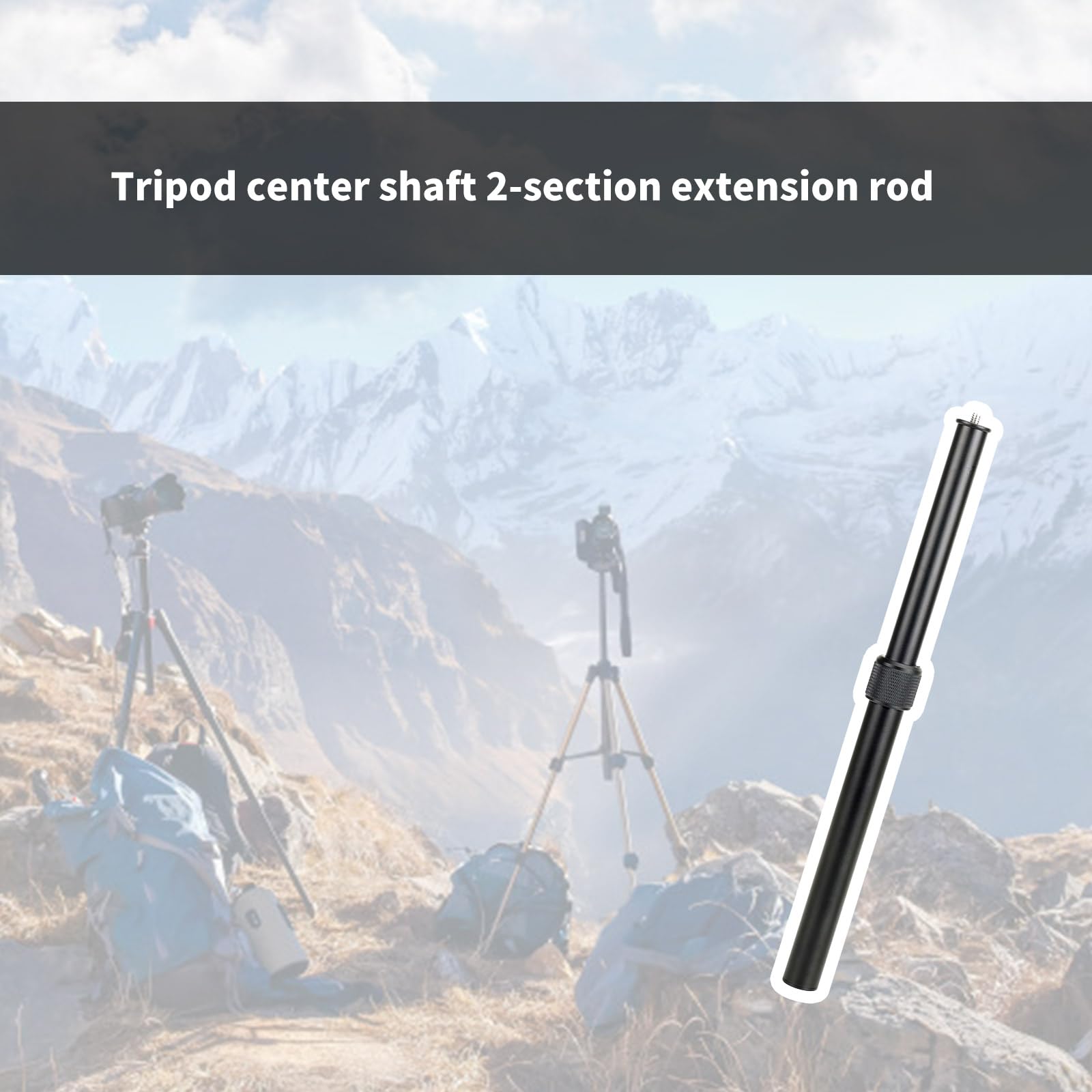 Baimoqi Adjustable Aluminum Alloy Tripod Extension Rod, Central Column Extender For Dslr Camera And Microphone Stand