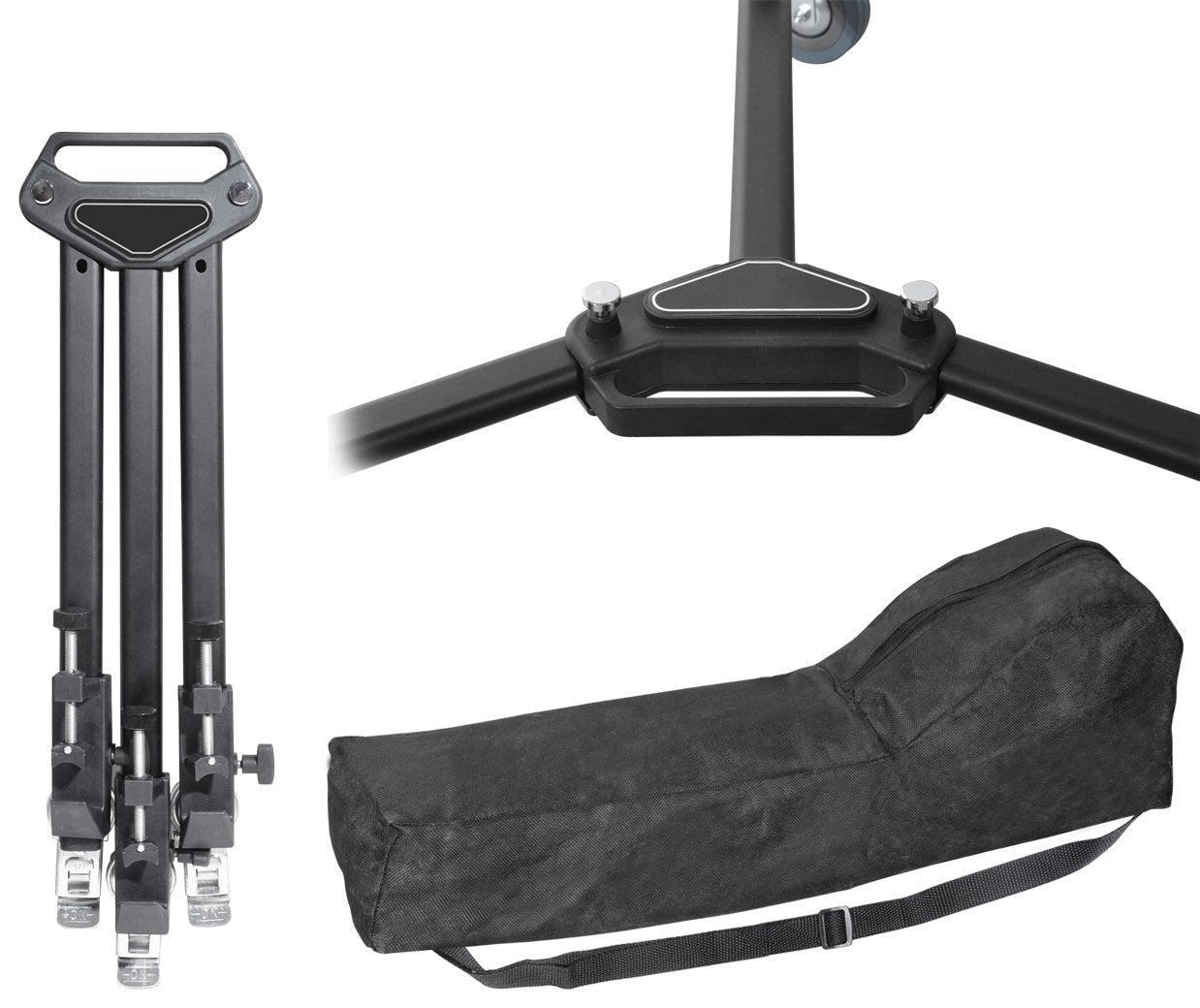 Ecost Elite Series Professional Universal Tripod Dolly W/One Step Easy Lock & Locking Wheels For All Cameras And Camcorders, Canon, Sony, Nikon, Panasonic, Jvc, Fujifilm, Etc + Microfiber Cloth