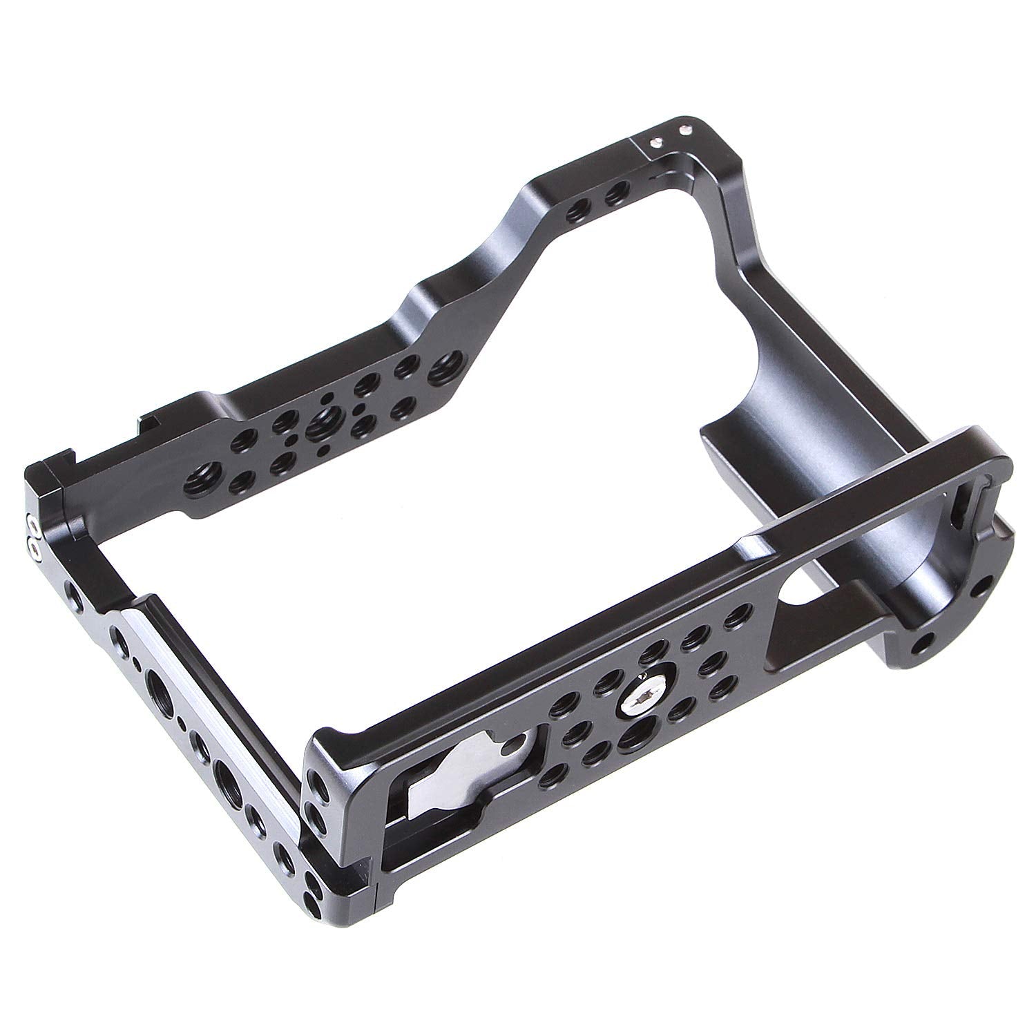 Fotga Aluminum Camera Cage Video Stabilizer W/A Cold Shoe Mount Multiple 1/4 3/8 Inch Screw Holes,Arri Location Hole For Fujifilm X-T2 X-T3 Camera