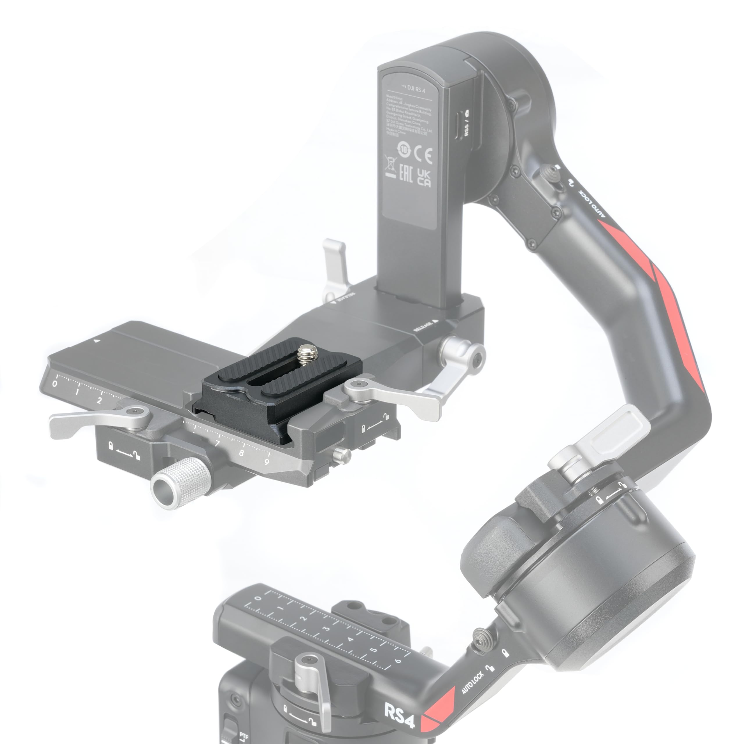 Focusfoto Upper Quick Release Baseplate Qr Plate For Dji Ronin Rs3 Mini Gimbal Stabilizer, Compatible With Rs2 Rsc2 Rs3 Pro Rs4 Pro Arca-Swiss Standard Camera Tripod Ballhead