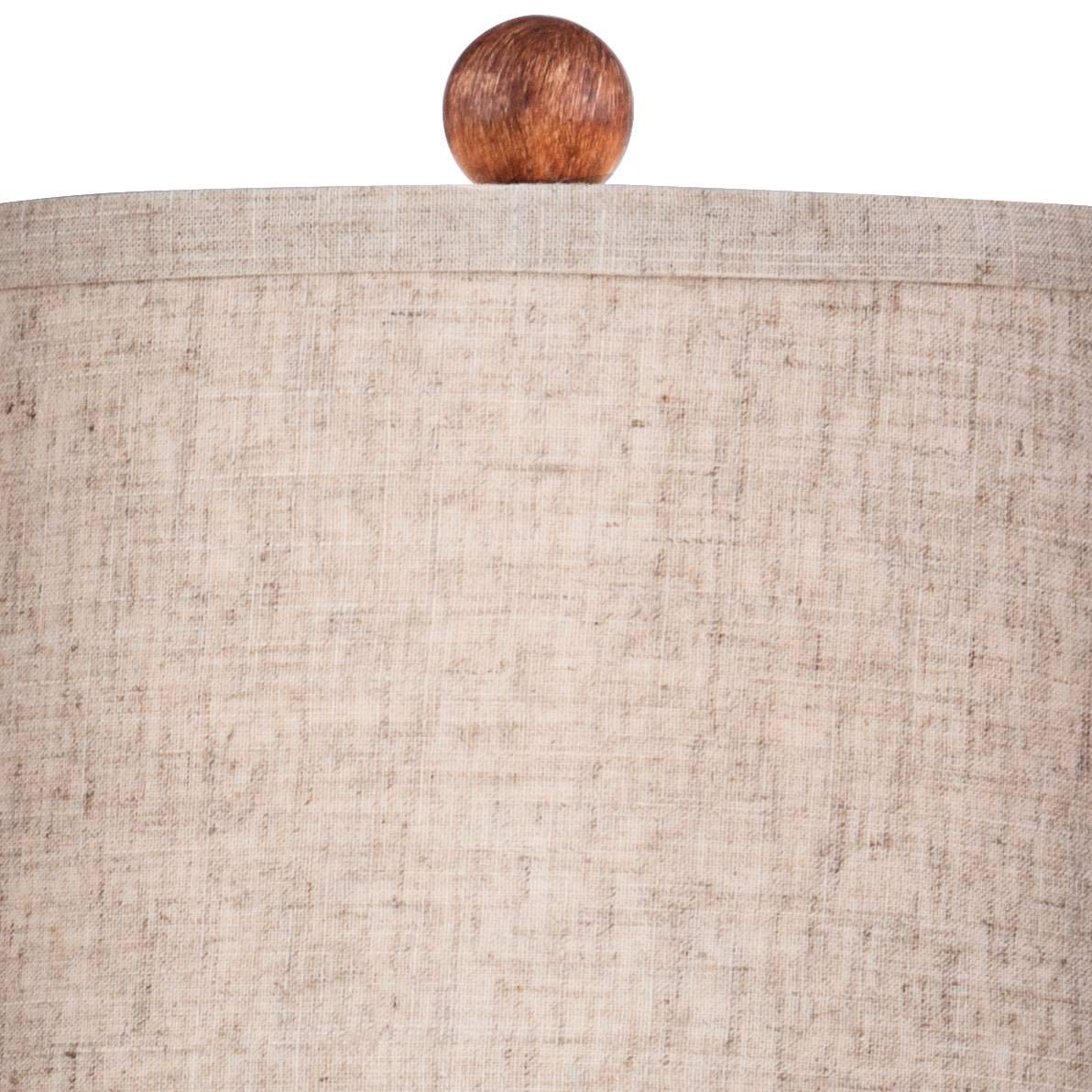 360 Lighting Fraiser Modern Accent Table Lamp 23 1/2" High Brown Faux Wood Tapered Column Oatmeal Drum Shade For Bedroom Living Room House Home Bedside Nightstand Office Entryway Kids Family