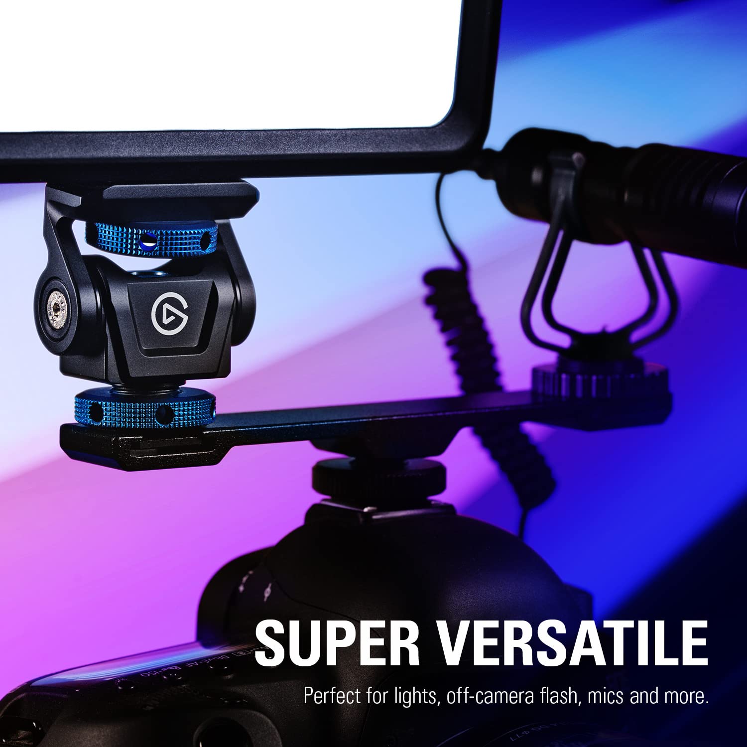 Elgato Cold Shoe – Adjustable ¼ Inch Thread Mount For Lights, Off-Camera Flash, Microphones, Compatible With Key Light Mini, Light Stands, Tripods, Perfect For Photo And Video Studio Production