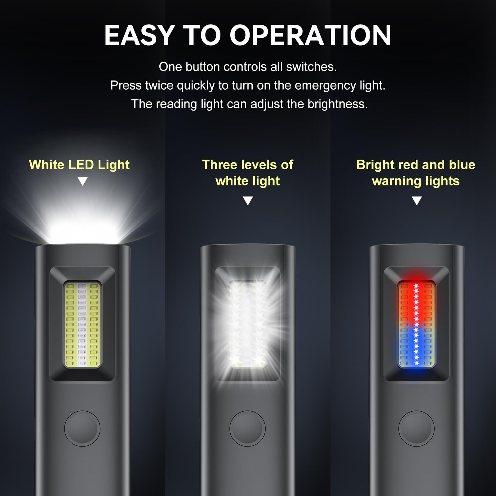 Weteamnoi Edc Pocket Led Flashlight, Rechargeable 800 Lumens Compact Bright Handheld Flash Lights, Ipx4, Dual Material, For Travel Camping And Hiking (Black)