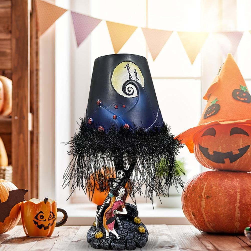Stylebest Halloween Led Table Lamp, Light Up Desktop Moonlight Figure With Tassel Toy, Black