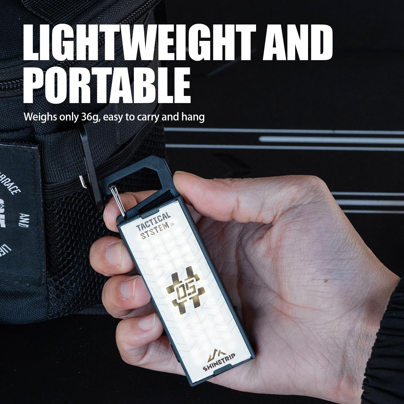 Alpcraft Rechargeable Keychain Flashlight, Utility Edc Flashlight, Multi-Use Survival Led Light With Carabiner Clip, Compact Pocket Camping Magnetic Warning Ligh For Emergency, Cycling, Replaceable Diy Card