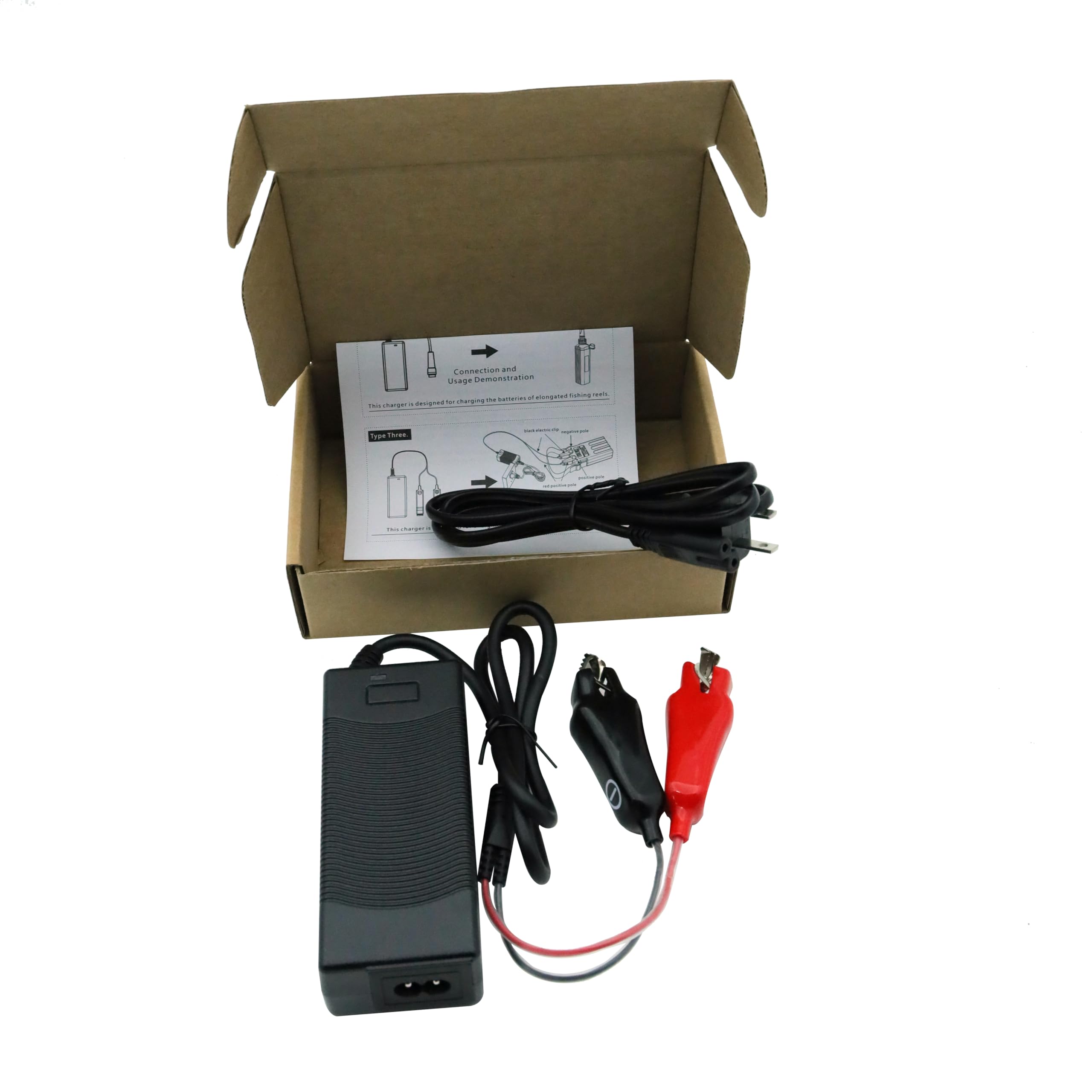 Wenmia Electric Fishing Reel Lithium Battery Charger，Alligator Clip Charger，Output:16.8V- 3.0A