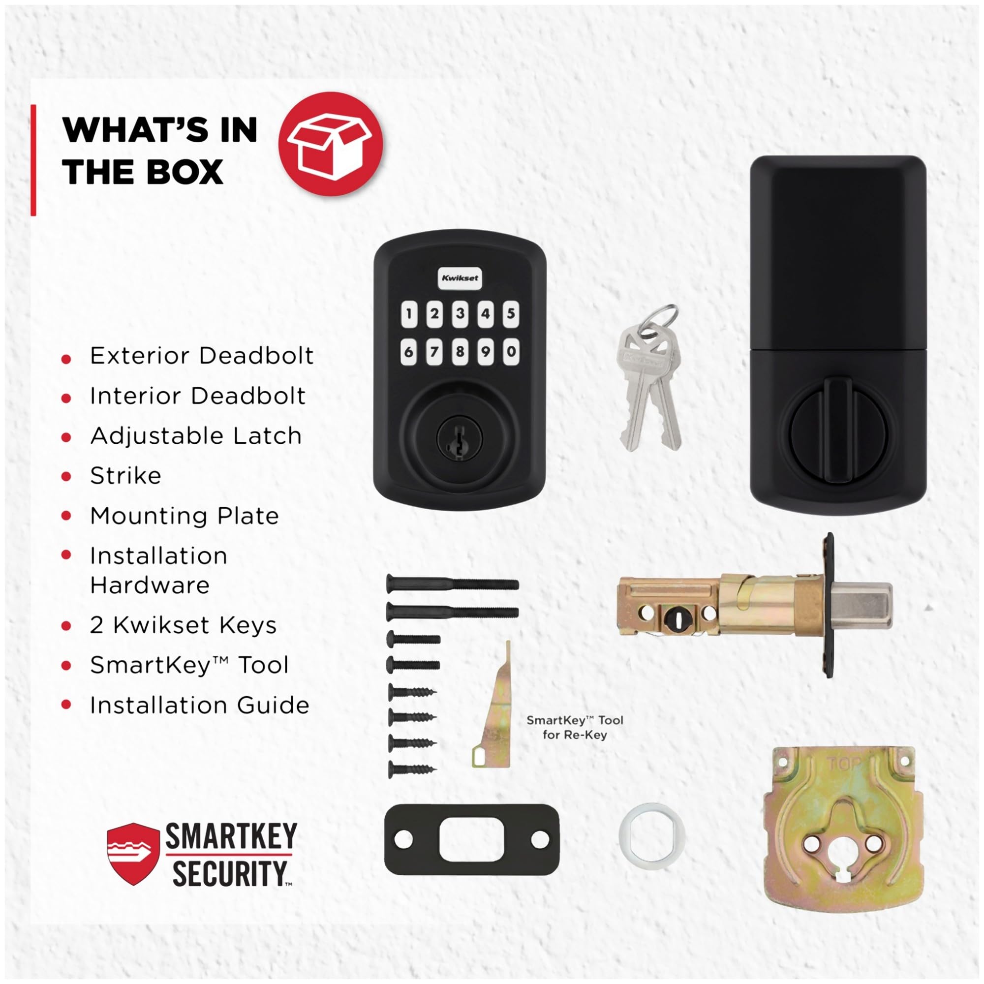 Kwikset 9250Trs-L03S Transitional Powerbolt 2 Electronic Smartcode Deadbolt Smartkey With Rcal Latch And Rcs Strike Lifetime Brass Finish