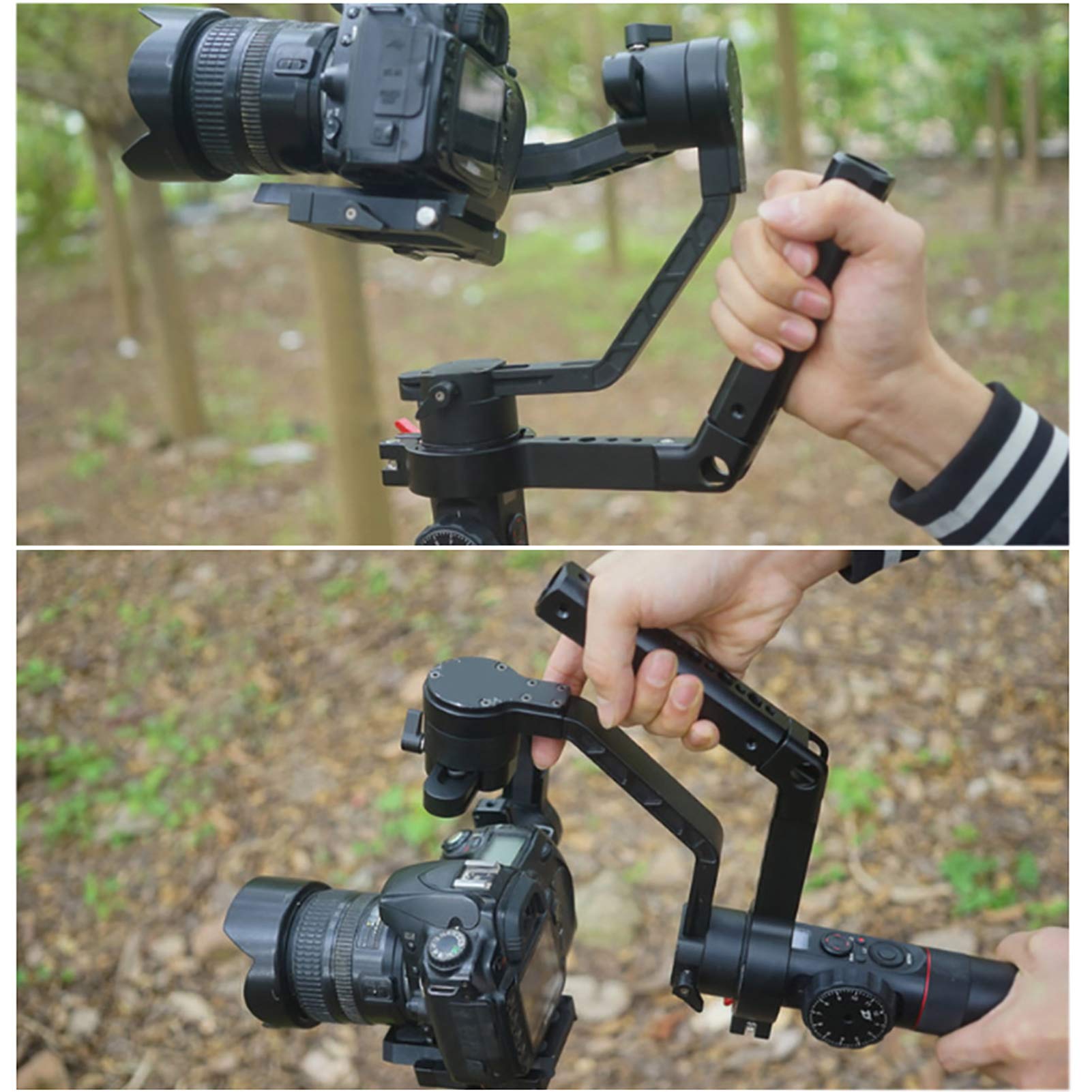 Agatige Portable Extension Handle Grip, Bracket Stabilizer Grip Handlebar Extender Extension Lamp Holder Handlebars Extender Extension For Crane2 For Ak2000