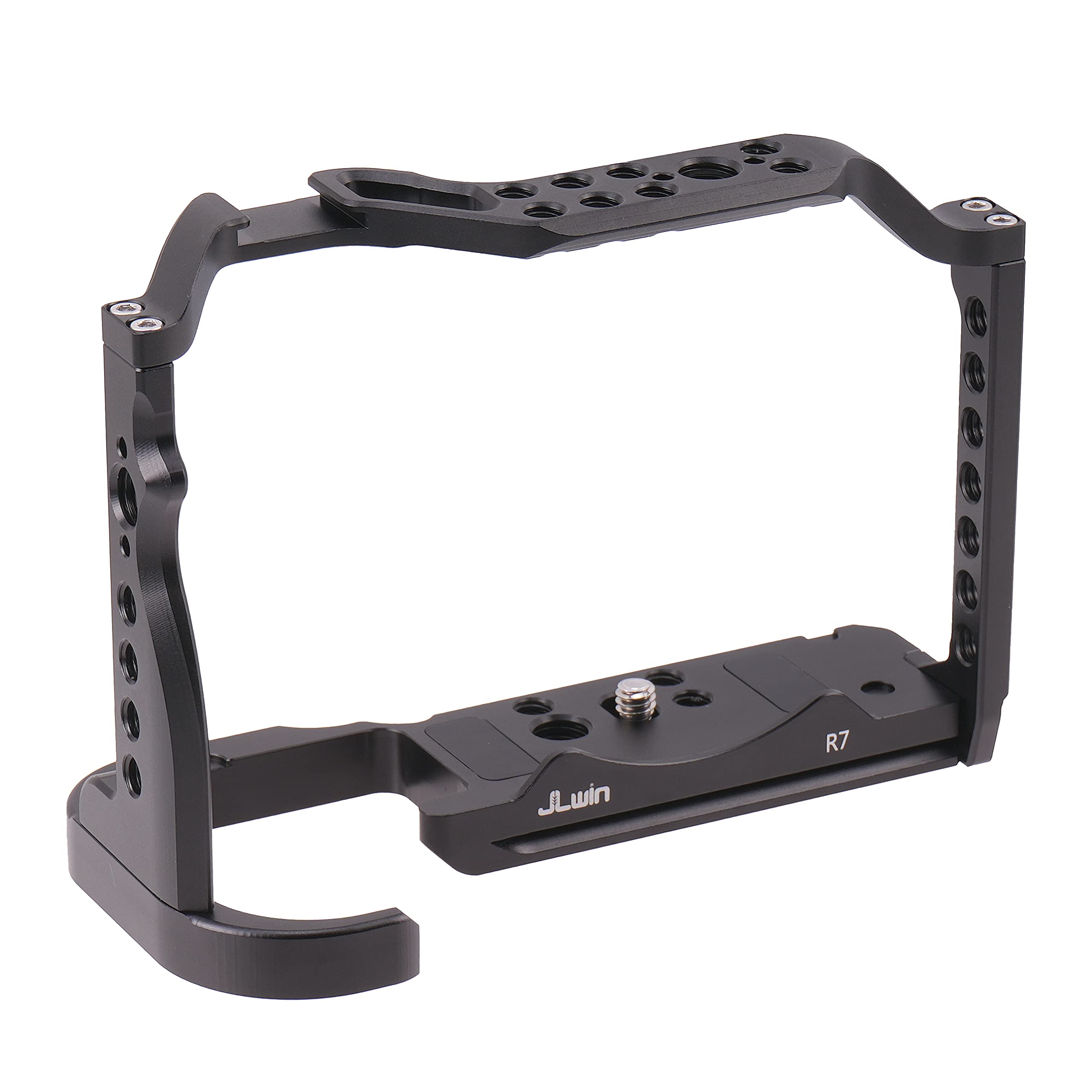 Fotga Alloy Aluminum Camera Cage Bracket Stabilizer + Top Handle For Canon Eos R7 Dslr Camera Video Film Making Compatible With Arca Swiss Tripod Ball Head Clamp
