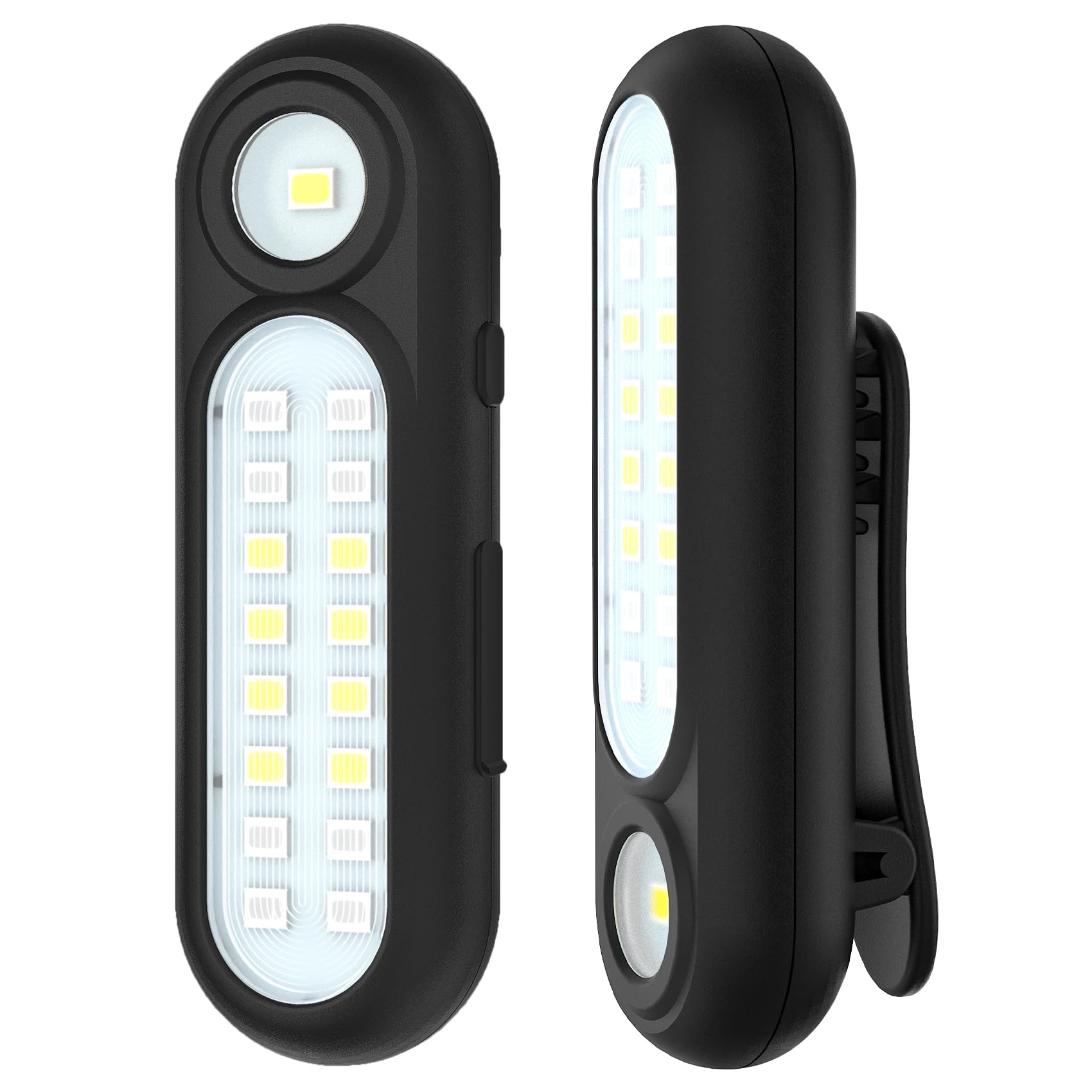 Yaklim Running Lights For Runners, Rechargeable Clip On Flashlight For Runners Safety Light For Walking At Night, Portable Hands  Flashlight For Walking Dog, Led Work Light Warning Flashing Camping(2Pcs)