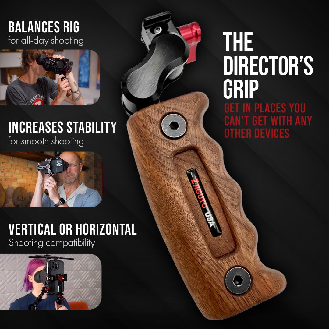 Zacuto Director’S Rig  Smartphone Video Rig With Smart Z Finder, Director’S Grip, Accessory Rail, Bridge, Diopters & Anti-Fog Shields  Filmmaking & Content Creator Accessories For Mobile Phones