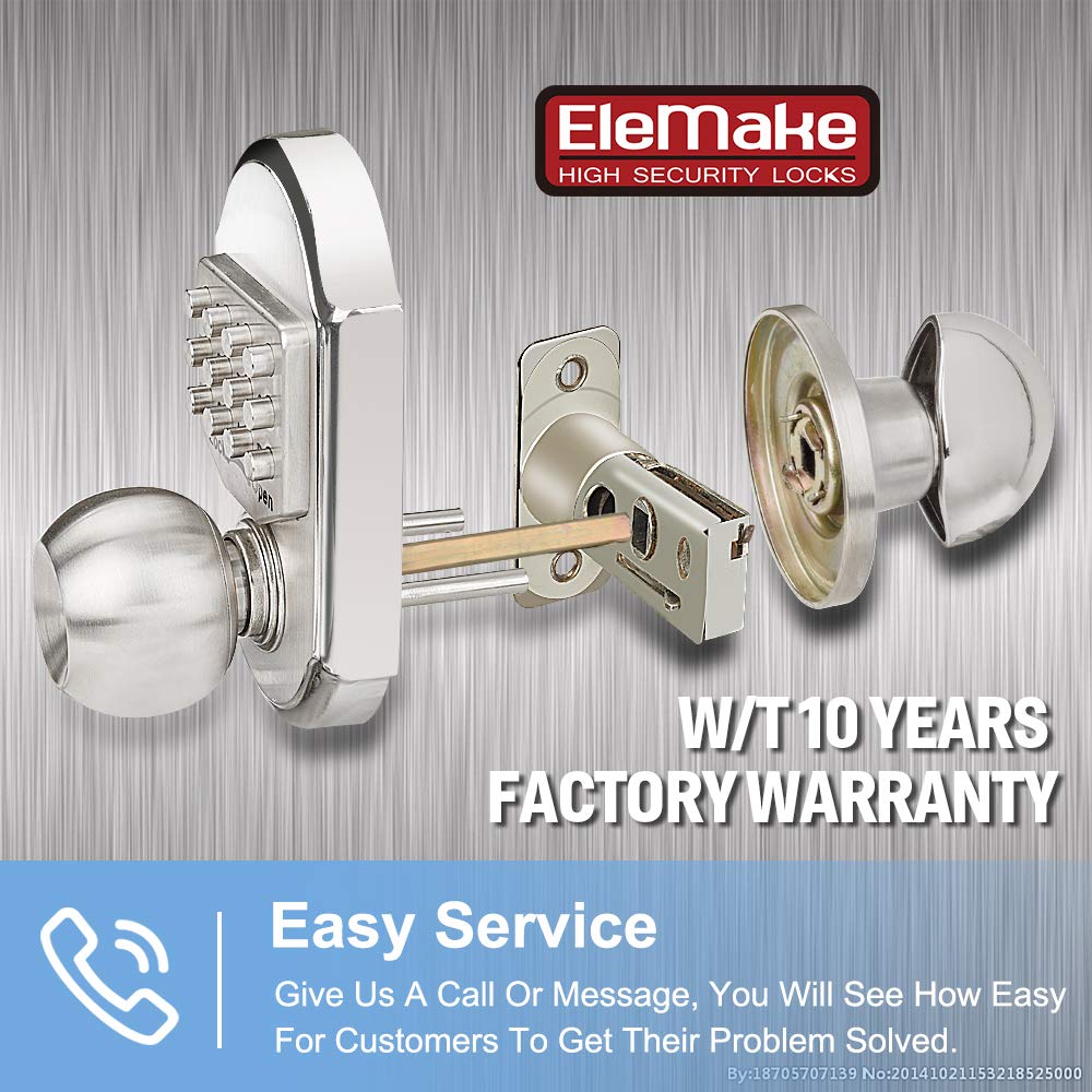 Voltstorm Keyless Entry Door Lock Deadbolt Stainless Steel 304 Keypad Mechanical Digital Combination Double Security (Pass Code Or Keys)