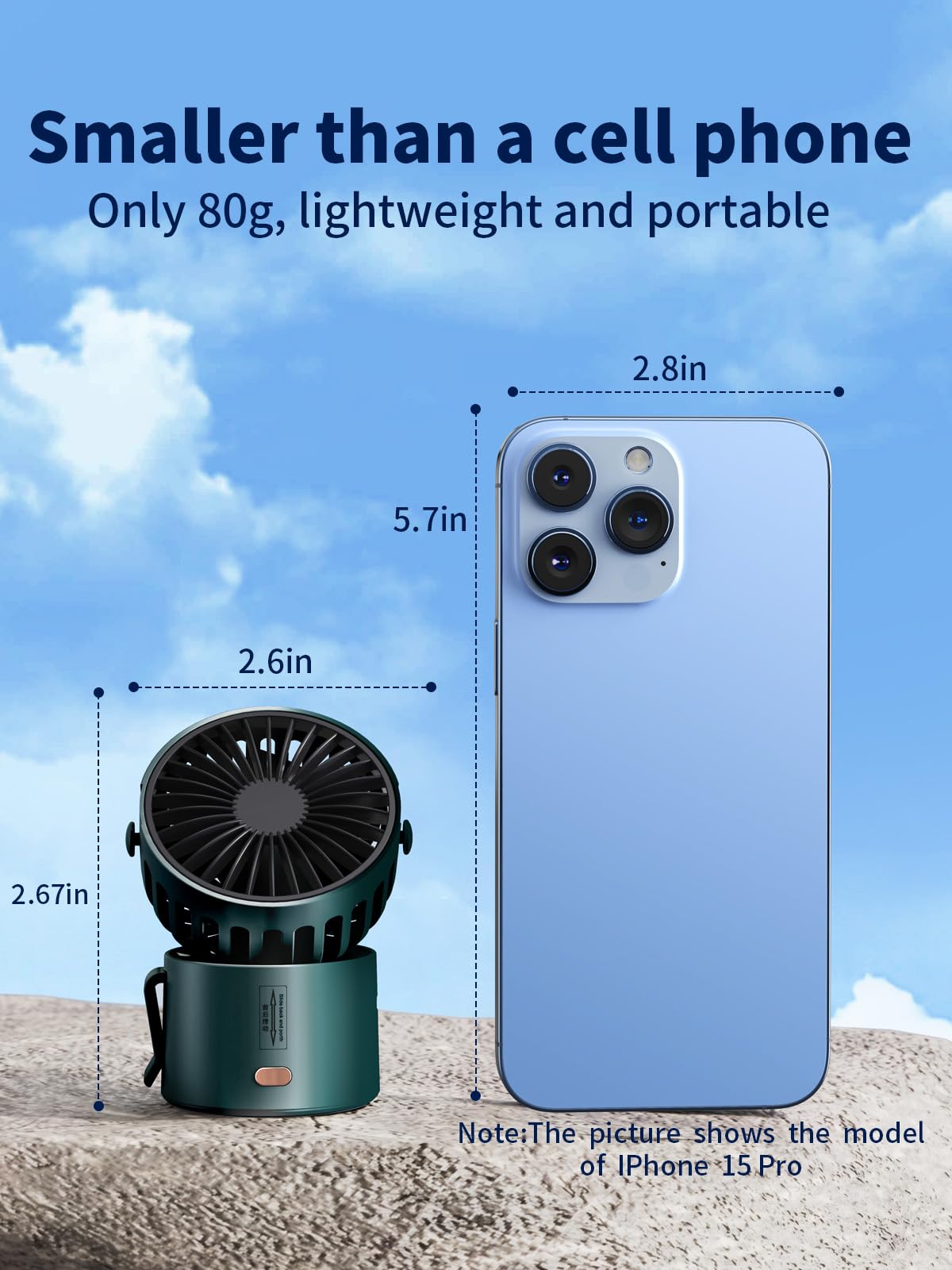Mini Portable Neck Fan,Adjustable Usb Rechargeable Handheld/Necklace/Desk 3 In 1 Small Fan With Clip