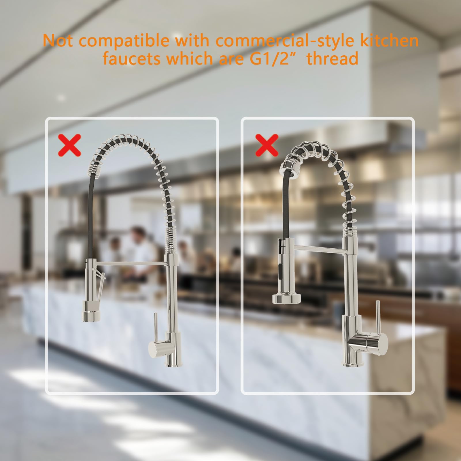 Chuangtim Pre Rinse Sprayer Commercial Sink Sprayer Head, 1.42Gpm Restaurant Spray Valve Dish Sprayer Nozzle With Ergonomic Handle, Commercial Faucet Parts For Commercial Kitchen Sink, Chrome Finished(Black)