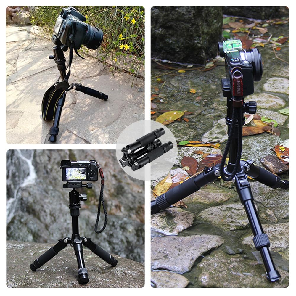Jafuqaw Portable Mini Desk Tripod With 360 Ball Head - Compact For Dslr Camera, Video Camcorder, Smartphone Shooting