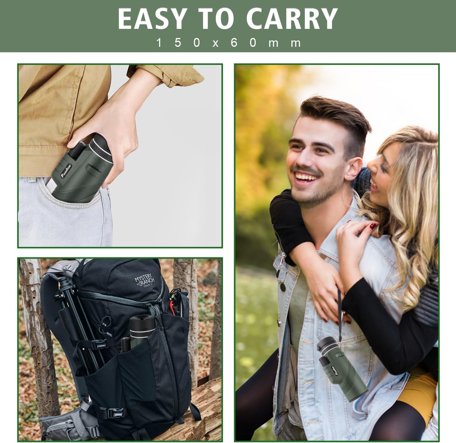 Pankoo 40X60 Monocular Telescope With Smartphone Holder& Tripod, High Power Nitrogen-Filled Monocular For Adults With Bak4 Prism & Fmc Lens, Hd Monocular Scope For Birdwatching Hiking Concert Travelling