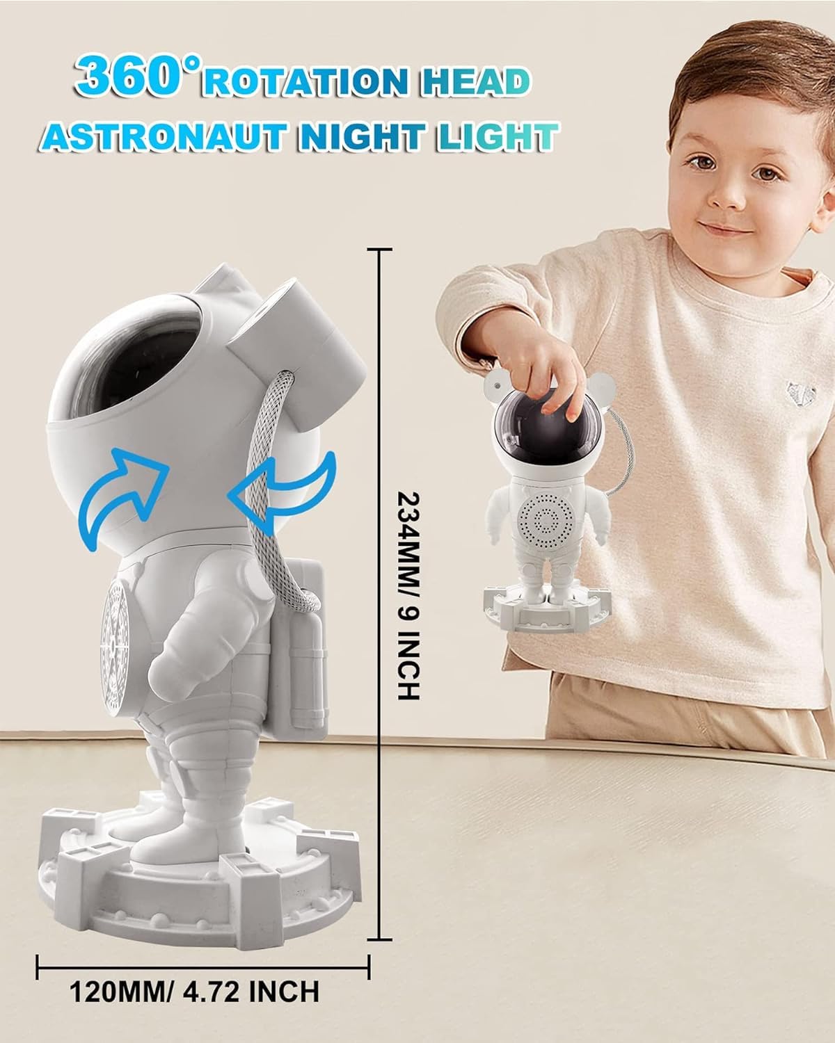 Luxonic Star Astronaut Projector Light With Bluetooth Speaker, Galaxy Moon Nebula Ceiling Night Light, Remote Control, For Kids Adults For Bedroom, Christmas, Birthdays, Valentine'S Day