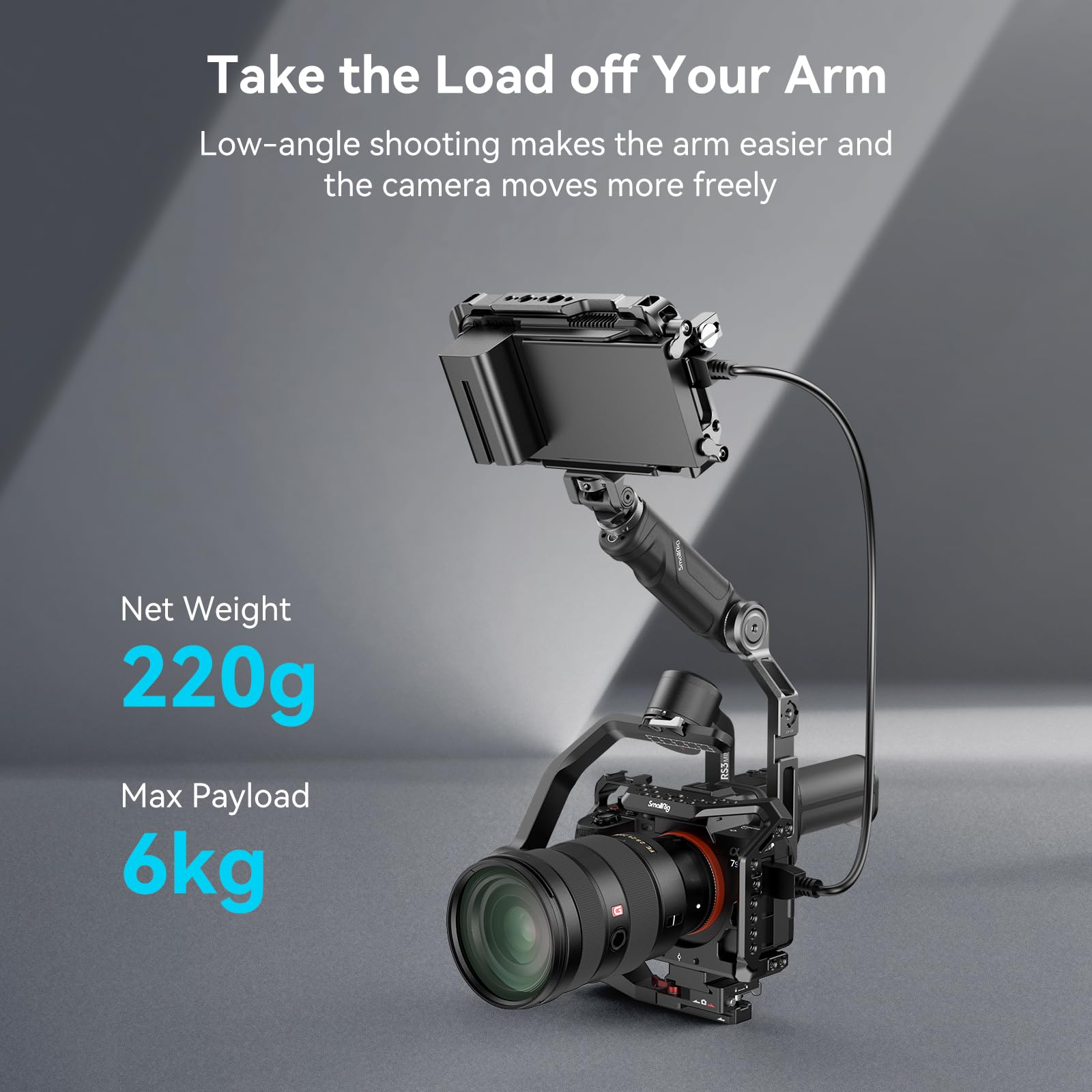 Smallrig Plastic Lightweight Adjustable Handle Sling Handgrip For Dji Rs 3 Mini + Rs 3 Mini Quick Release Clamp