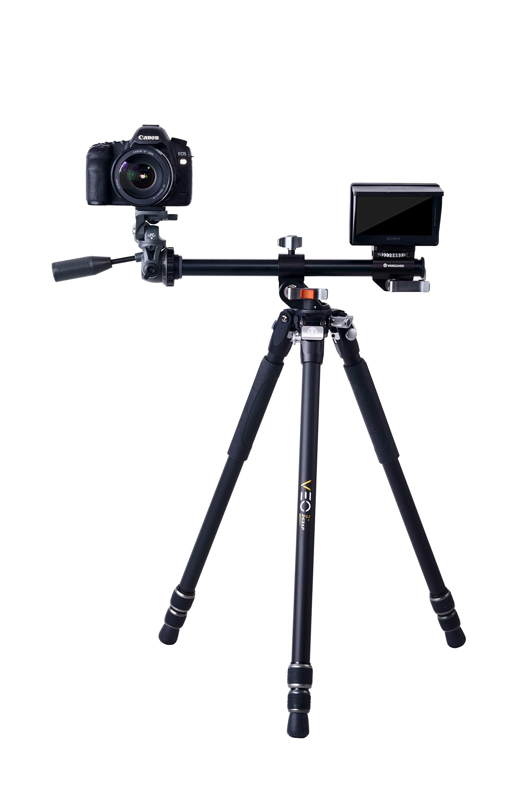 Vanguard Veo3+263Ap Aluminum Tripod With Pan Head And Multi-Angle Center Column For Overhead Shots