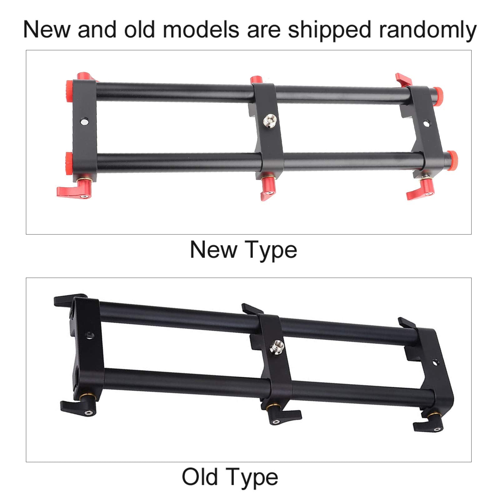 Agatige Camera Dual Grip Extender Handle Gimbal Stabilizer Rig Accessory With 1/4' Inch Screws And 3/8" Screws, With Most Stabilizers And Cameras