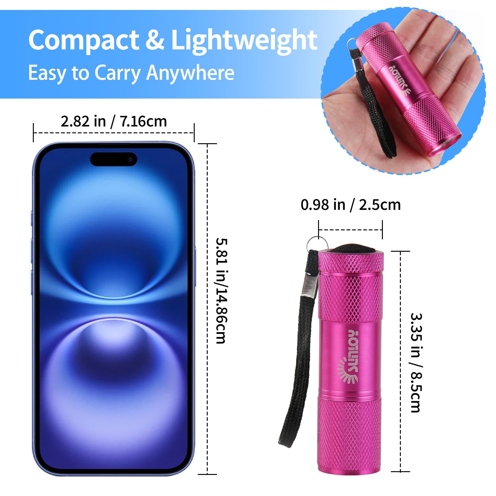 Sunloy 21-Pack Mini Led Flashlight Bulk, Aluminum Handheld Torches With Lanyard And 63 Aaa Batteries, Assorted Colors, Perfect For Night Walking, Hiking, Camping, Power Outage