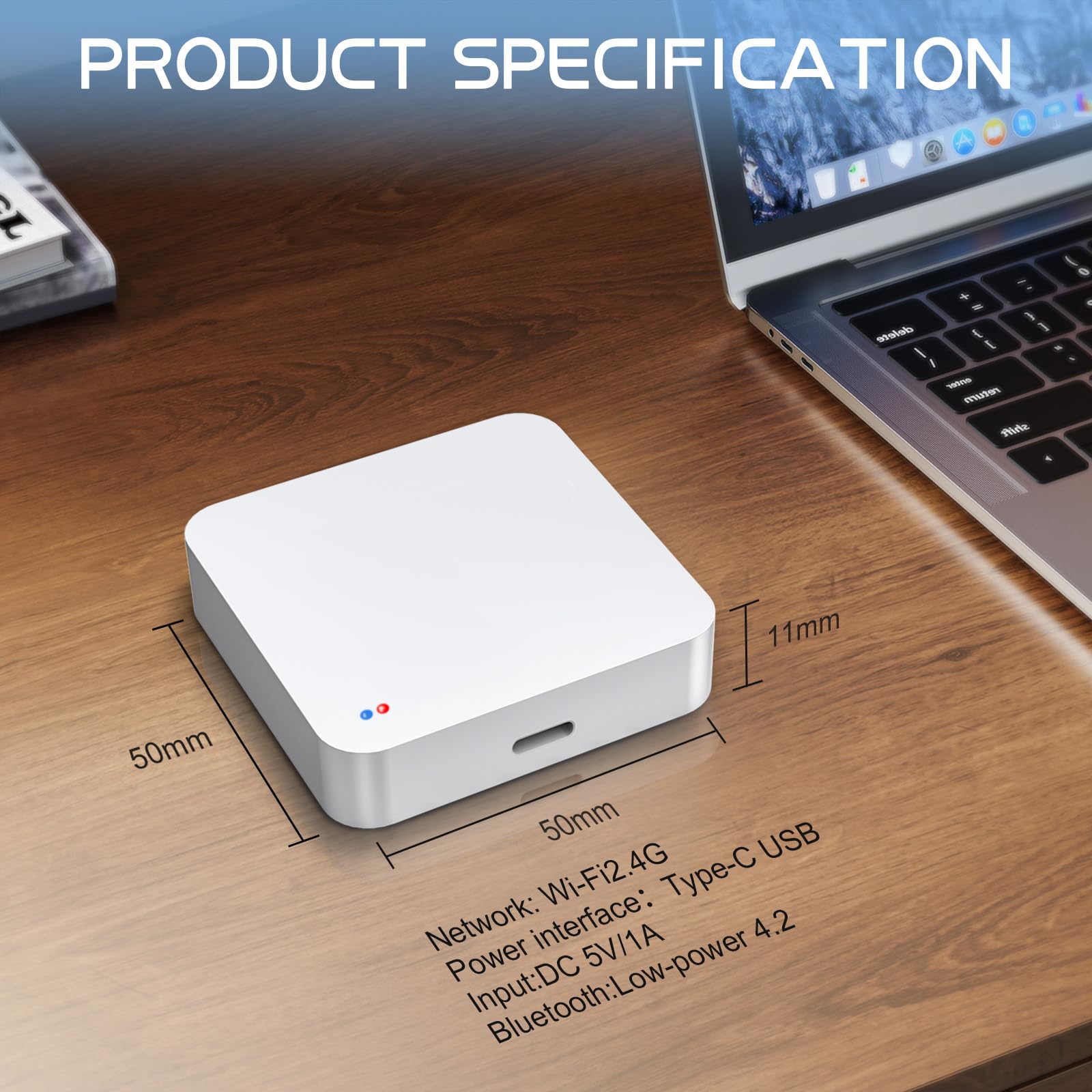 Ironzon Tuya Gateway For Smart Door Lock -Remotely Control Smart Fingerprint Door Lock Via Tuya App-Gateway Smart Hub Compatible
