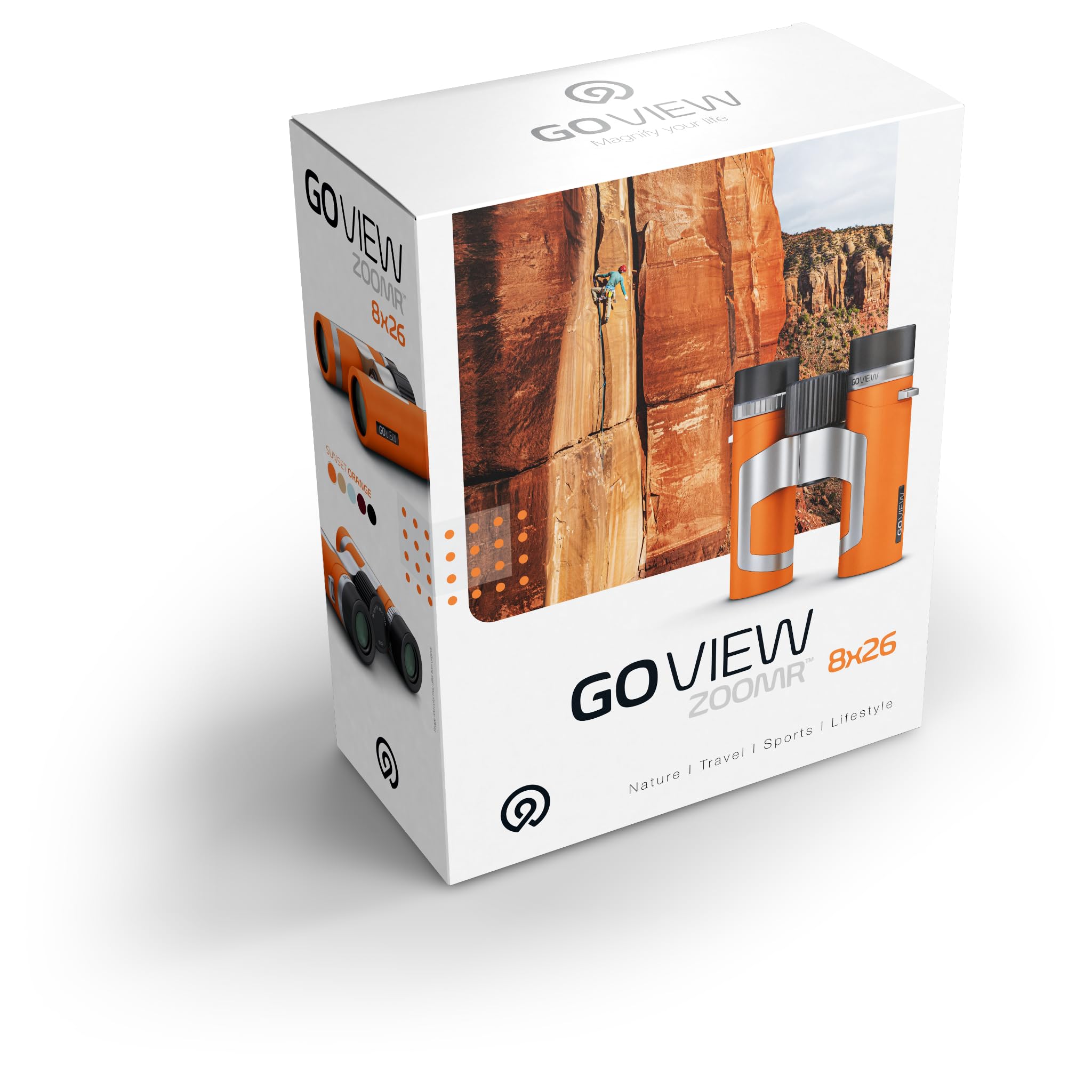 Goview Binoculars Zoomr 8X26, Sunset Orange