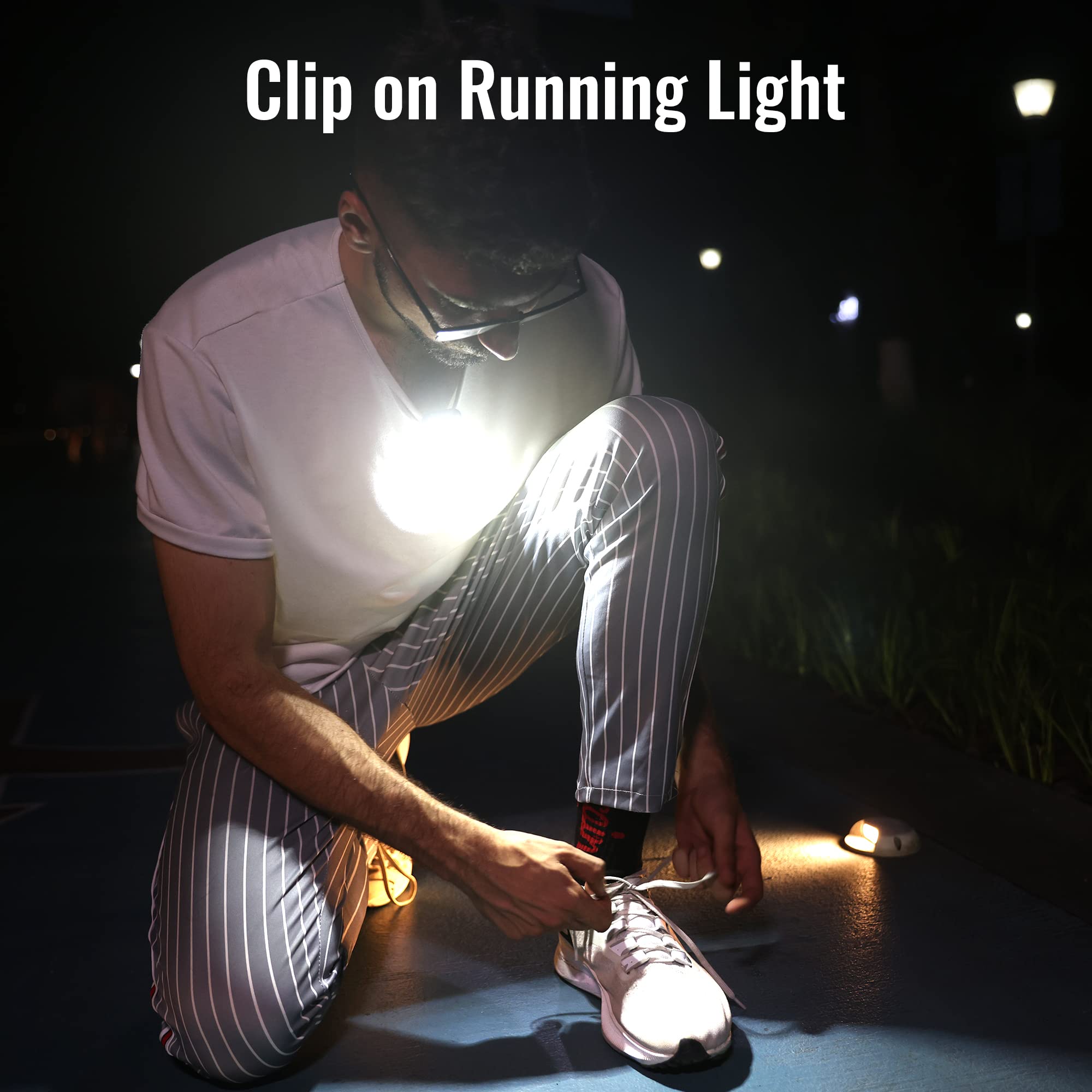 Eguku Running Light, 2Pack Clip On Running Lights For Runners At Night 5 Light Modes Usb Rechargeable Led Lights Wearable Small Lightweight Jogging Lights For Outdoor Running Jogger Walking
