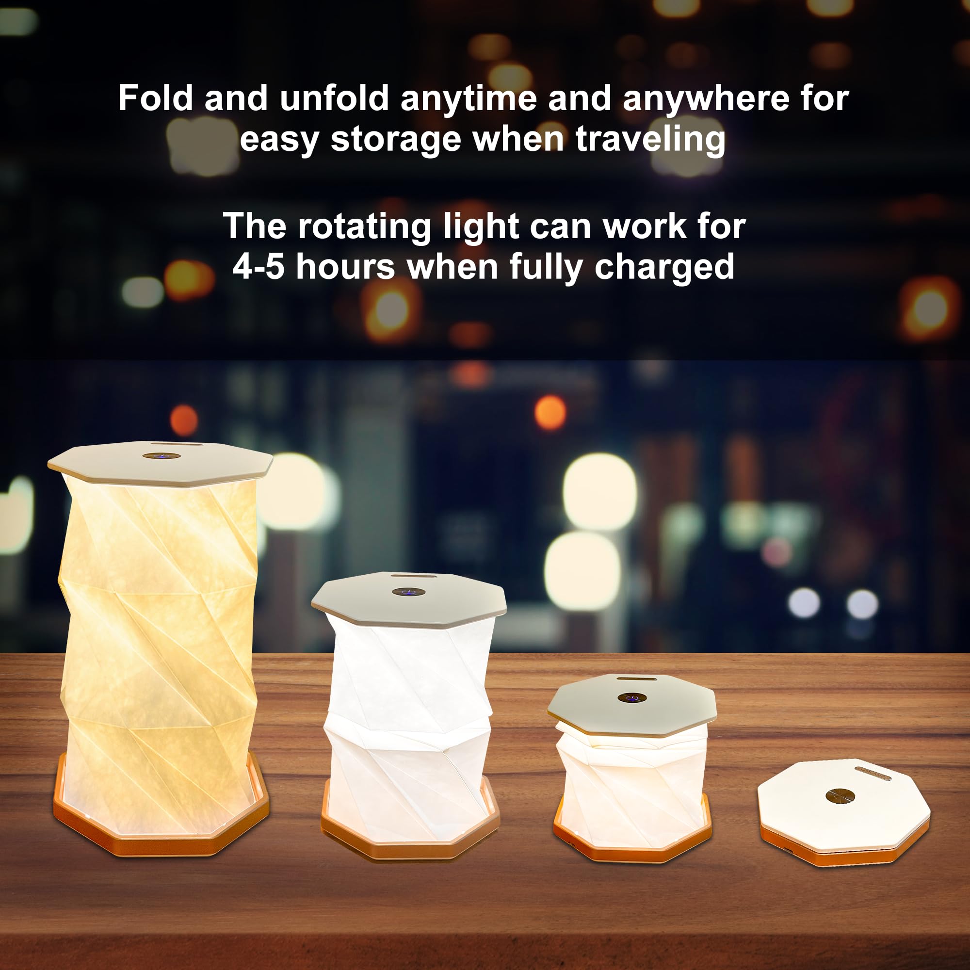 Dlufyei Folding Book Lamp, Book Light For Reading, Rechargeable Table Lamp Paper Lamp（Led）,Book Light As Book Lover And Christmas Decoration