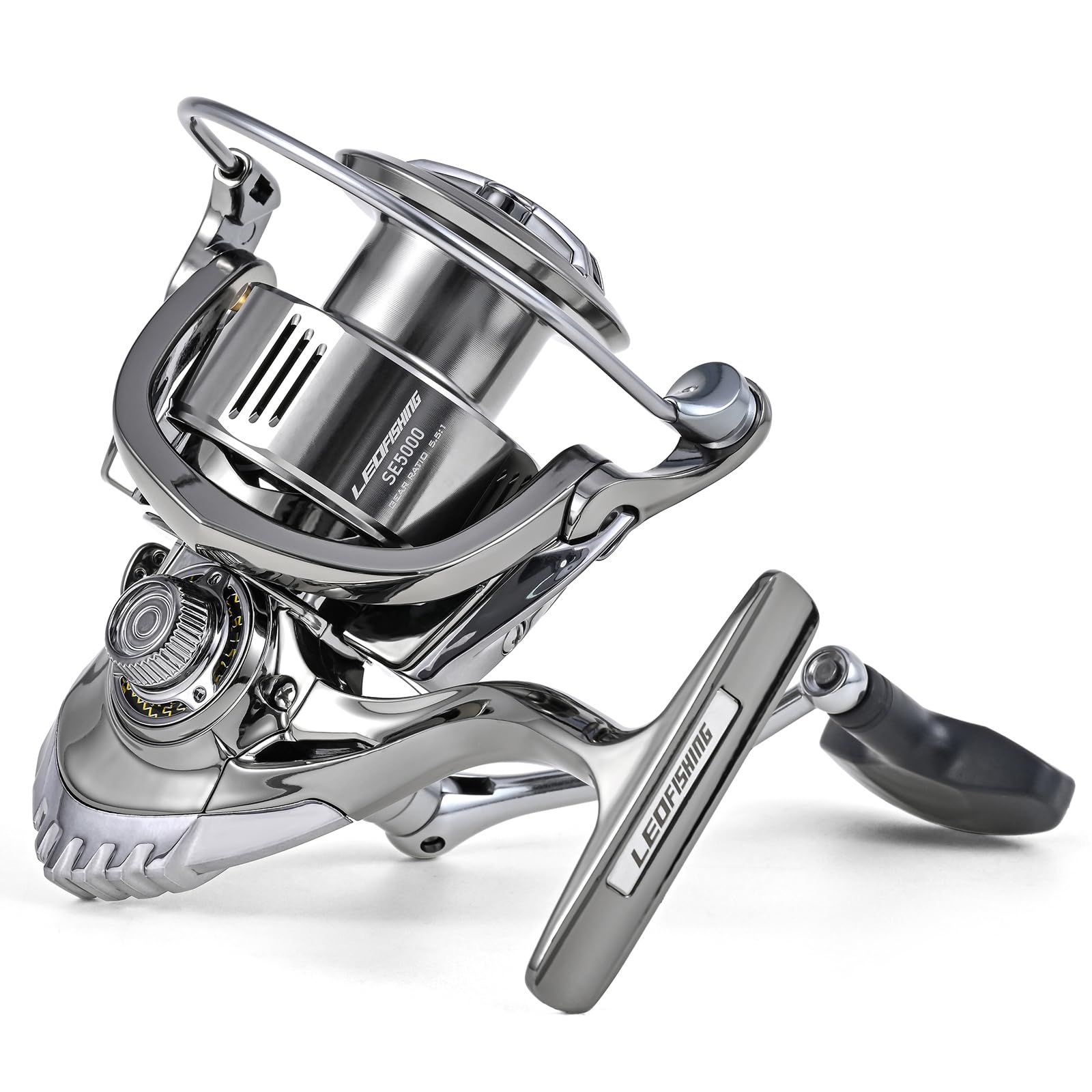 Lixada Spinning Reels, Lightweight Baitcasting Fishing Reel, High-Speed 13+1 Bearing Fishing Reel, Smooth Powerful Spinning Fishing Reels Compact Stainless Steel Fishing Reels For Saltwater Freshwater