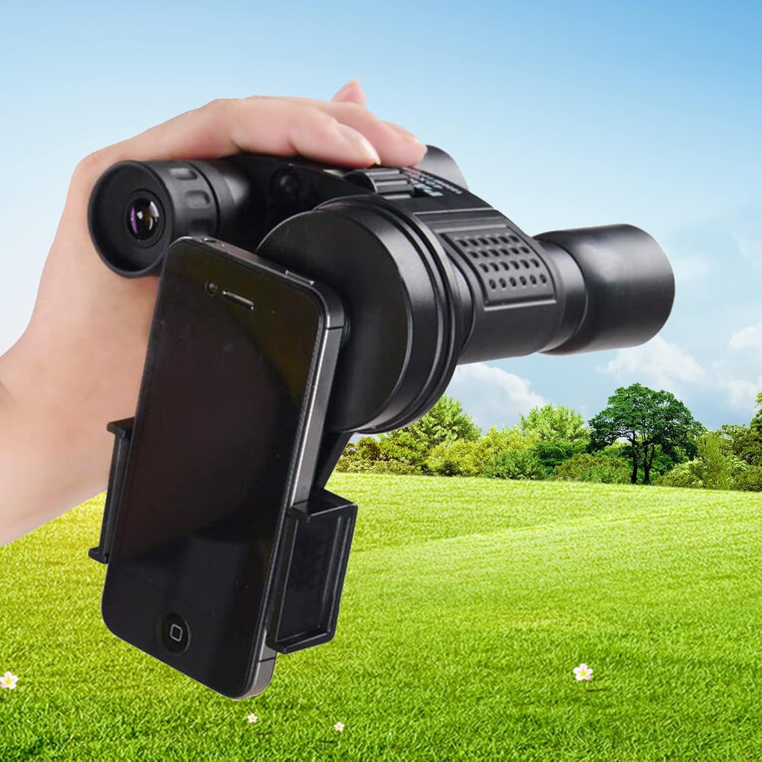 Kuuleyn Spotting Scope Phone Mount, Binocular Phone Adapter, Telescope Phone Mount Universal, Telescope Camera Adapter Cell Phone Adapter Mount For Binocular Monocular