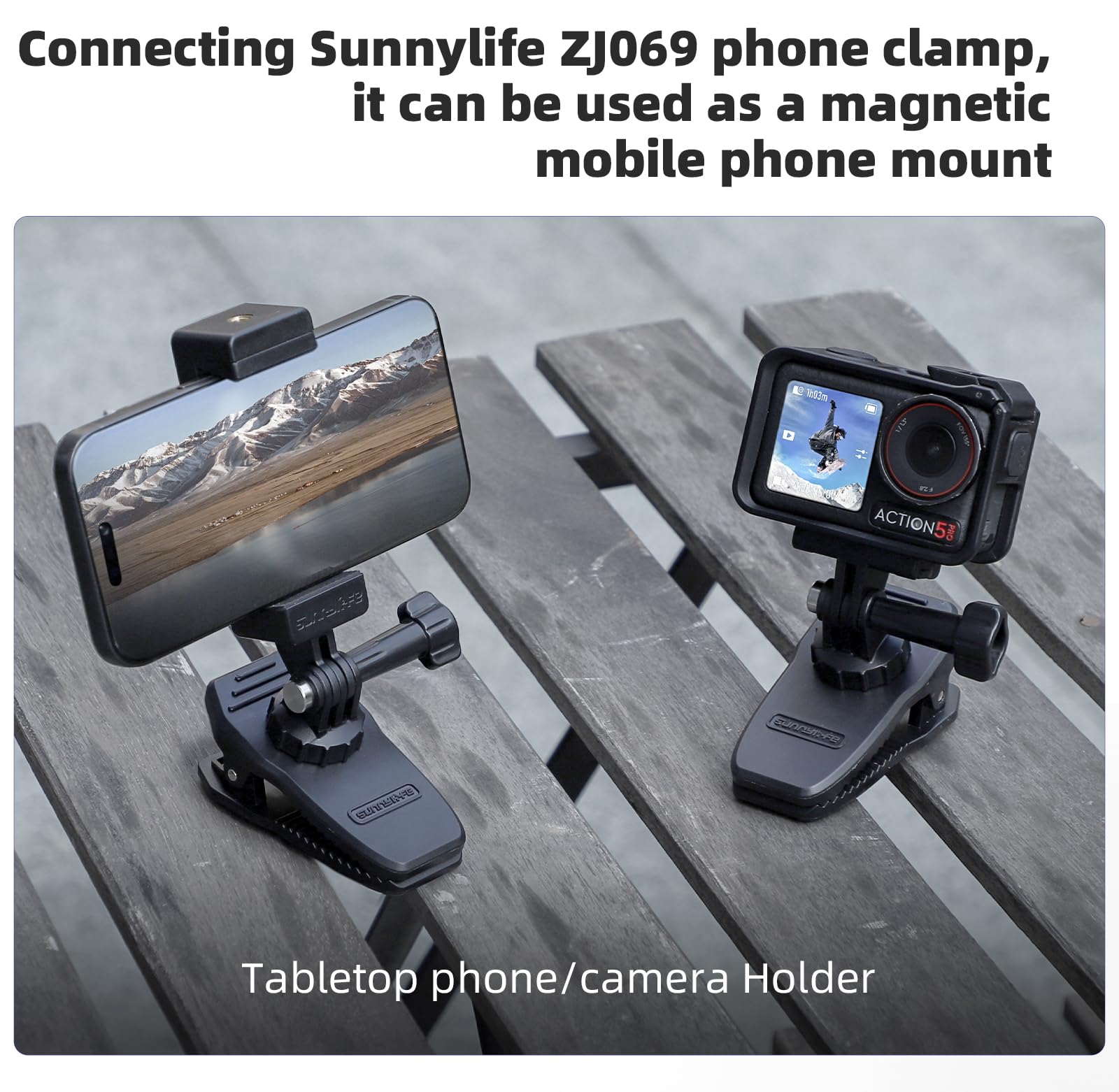 Liboqiao Magnetic Mount 360° Rotation Magnet Outside Camera Phone Holder Clip Stand For Pocket 3 Insta360 Gopro Series Action Cameras Accessories