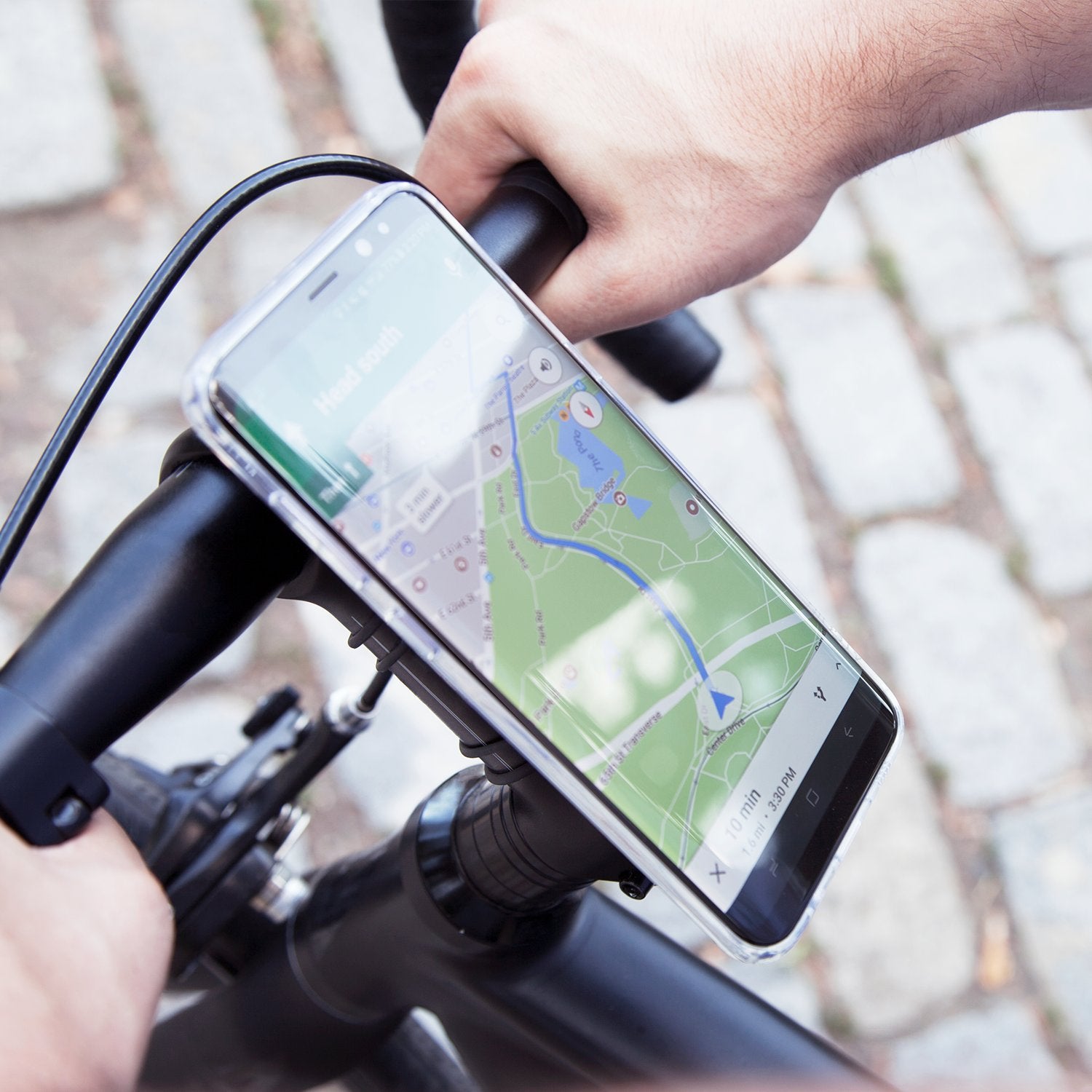 Iottie Active Edge Go Bike Phone Holder Bar Mount  Smartphone  Iphone Xs Max R 8/8S 7 Plus 6S 6 Se Samsung Galaxy S8 Plus S8 Edge S7 S6 Note 8 5 (Hlbkio104)