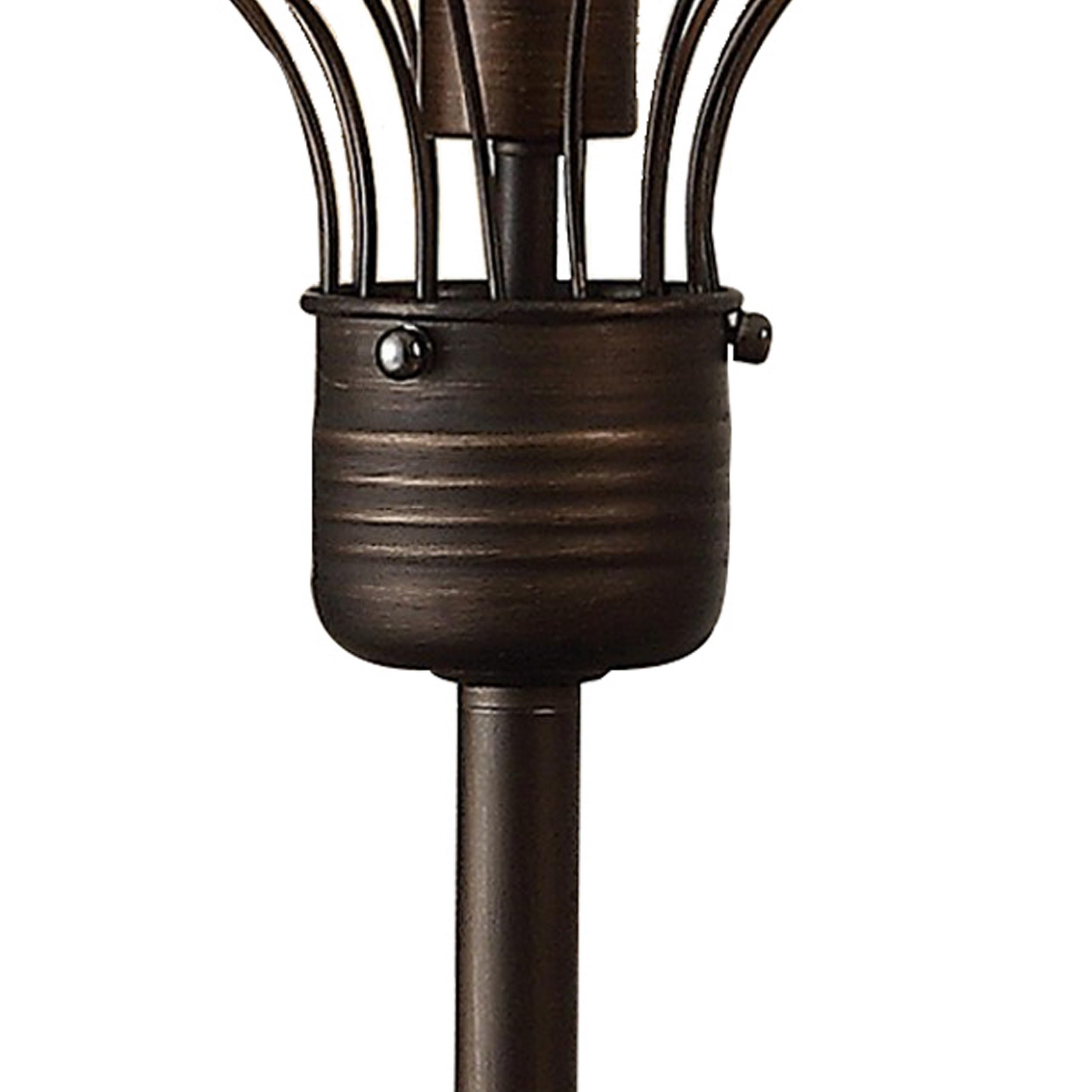 Benzara Benjara 26 Inch Table Lamp, Industrial Wire Cage Shade, Metal, Antique Bronze