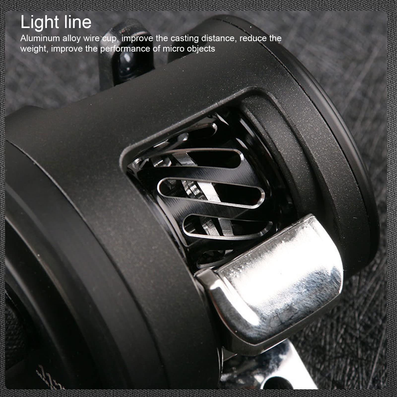 Milltrip Fishing Reel, Water Drop Baitcasting Reel Long Range Lure Fishing Drum Wheel Micro Object Baitcaster Fishing Reel