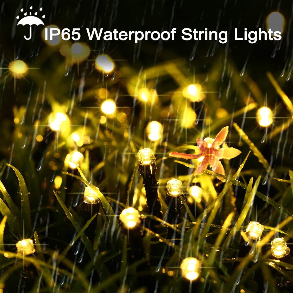 Jnaurb Solar Christmas Lights, 2 Pack 72Ft 200 Led Solar String Lights With 8 Modes, Waterproof Outdoor Christmas String Lights For Patio, Garden, Party, Tree, Holiday, Christmas Decorations (Warm White)