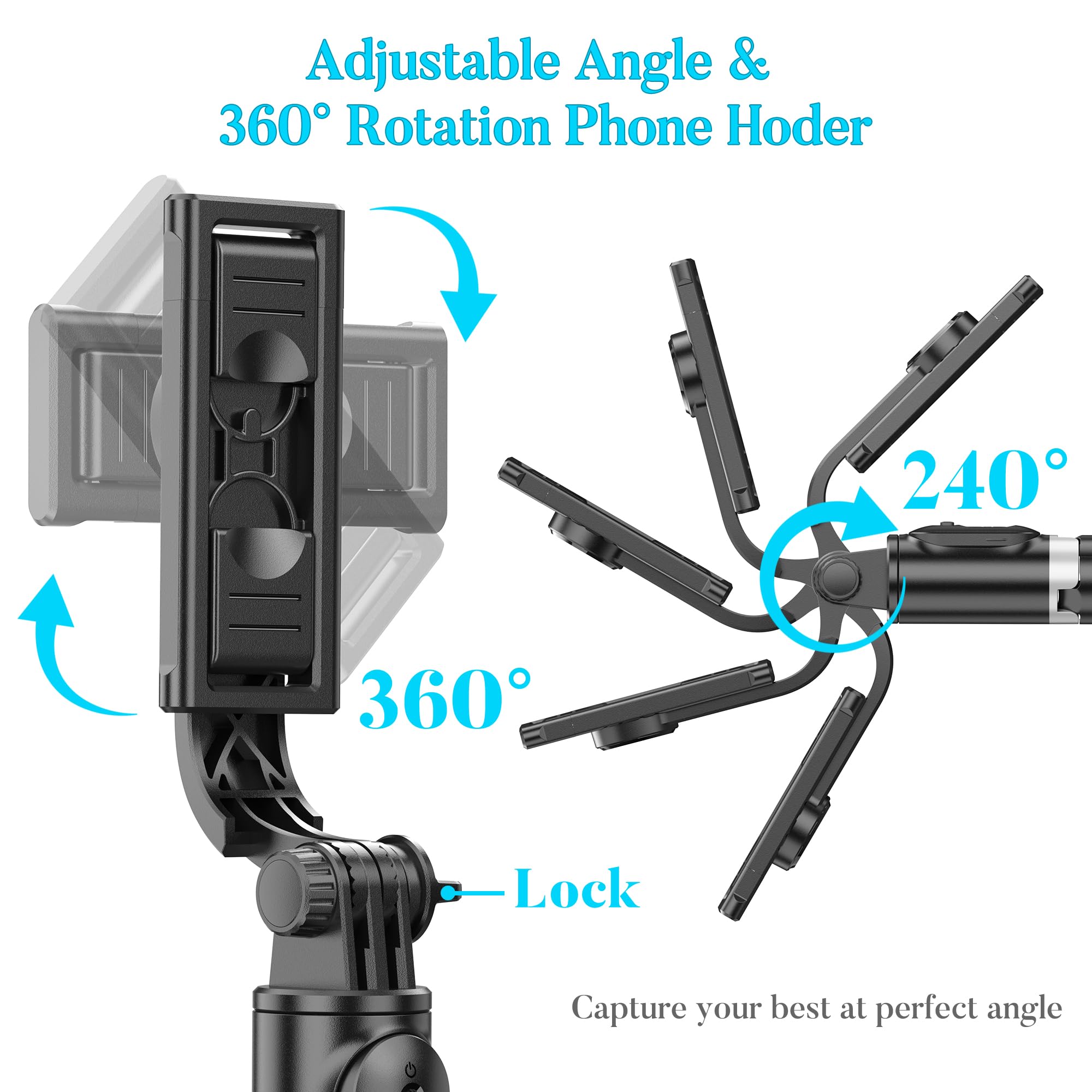 Selfieshow Portable 41 Inch Selfie Stick Phone Tripod With Wireless Remote Extendable Tripod Stand 360 Rotation Compatible With Iphone 14 13 12 11 Pro Xs Max Xr X 8 7 6 Plus, Android Samsung Smartphone
