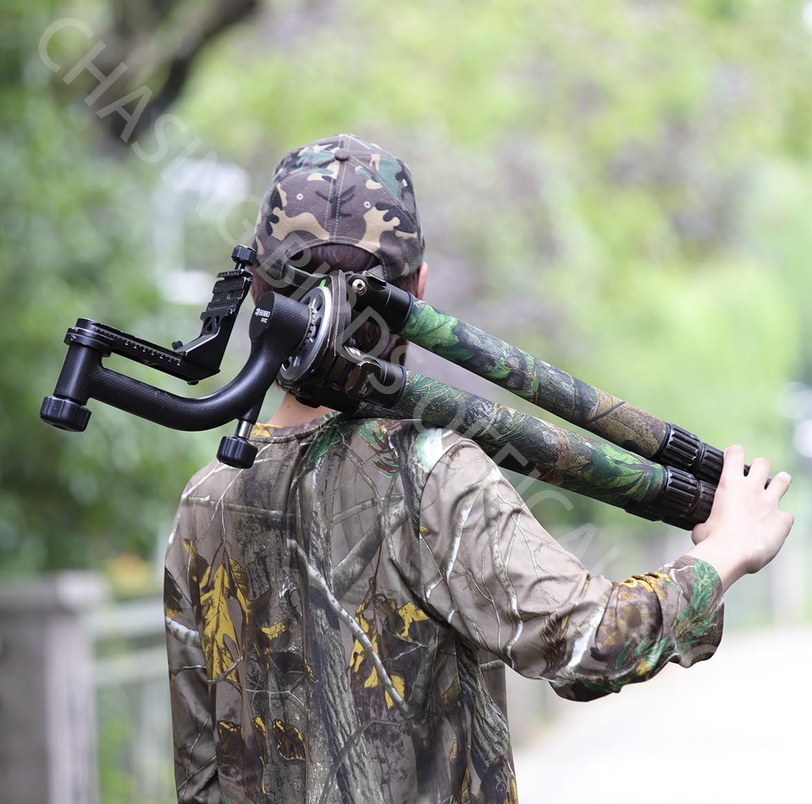 Chasing Birds Camouflage Waterproof Tripod Protective Cover For Leofoto Lm/Lp/Lq/Ls/Lx Tripod Leg Protective Cover (Lm-404C, Reed Camouflage)