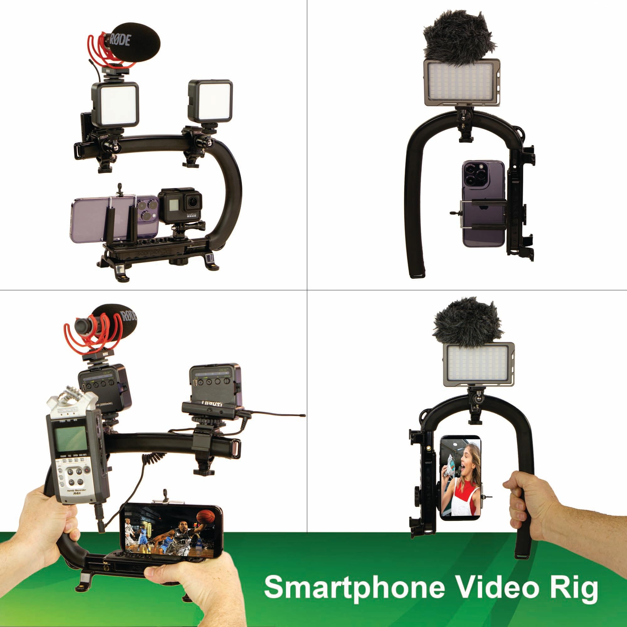 Cam Caddie Scorpion Ex Video Action Stabilizing Rig Handle Grip Handheld Stabilizer With Hot-Shoe Mount For Canon Nikon Sony Panasonic Dslr & Mirrorless Camera Camcorder (Triple Cold Shoe (X1))